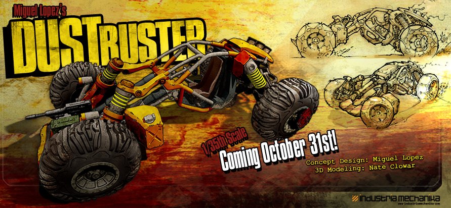 3D Dustbuster Model Kit Package Art (Photoshop)