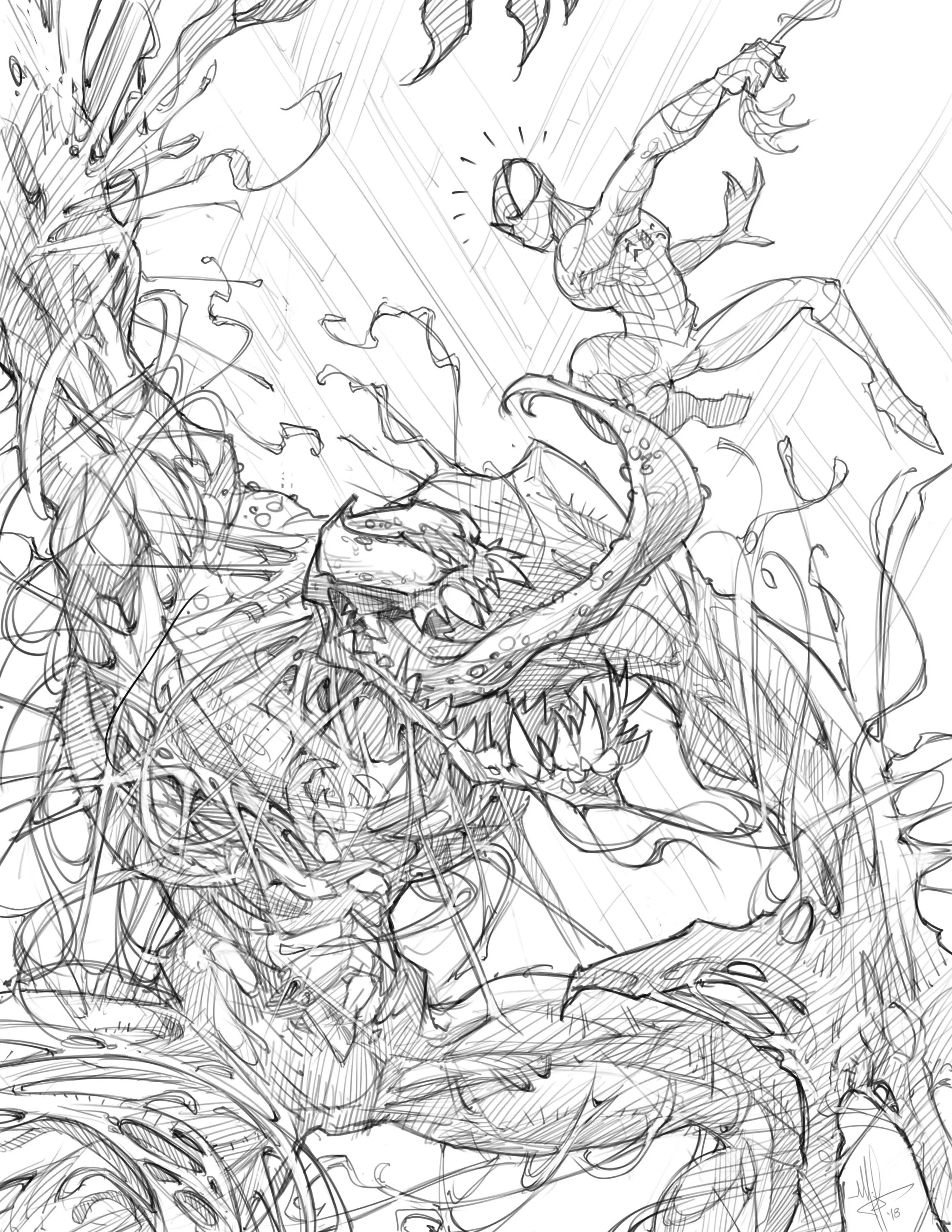 SPIDEY N VENOM (PHOTOSHOP)