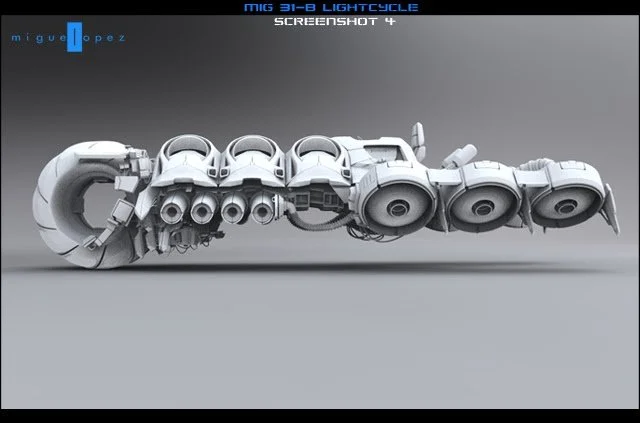 3D Personal Work: Mig Lightcycle (Maya)