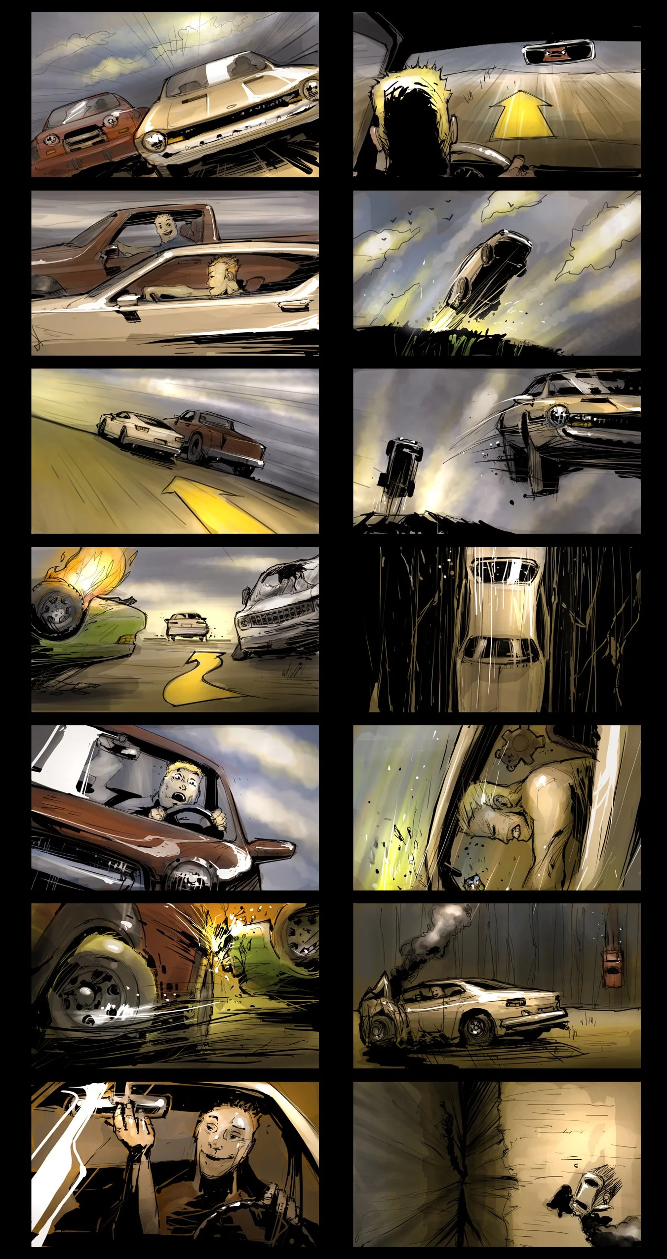 STORYBOARDING (CAR SCENE)