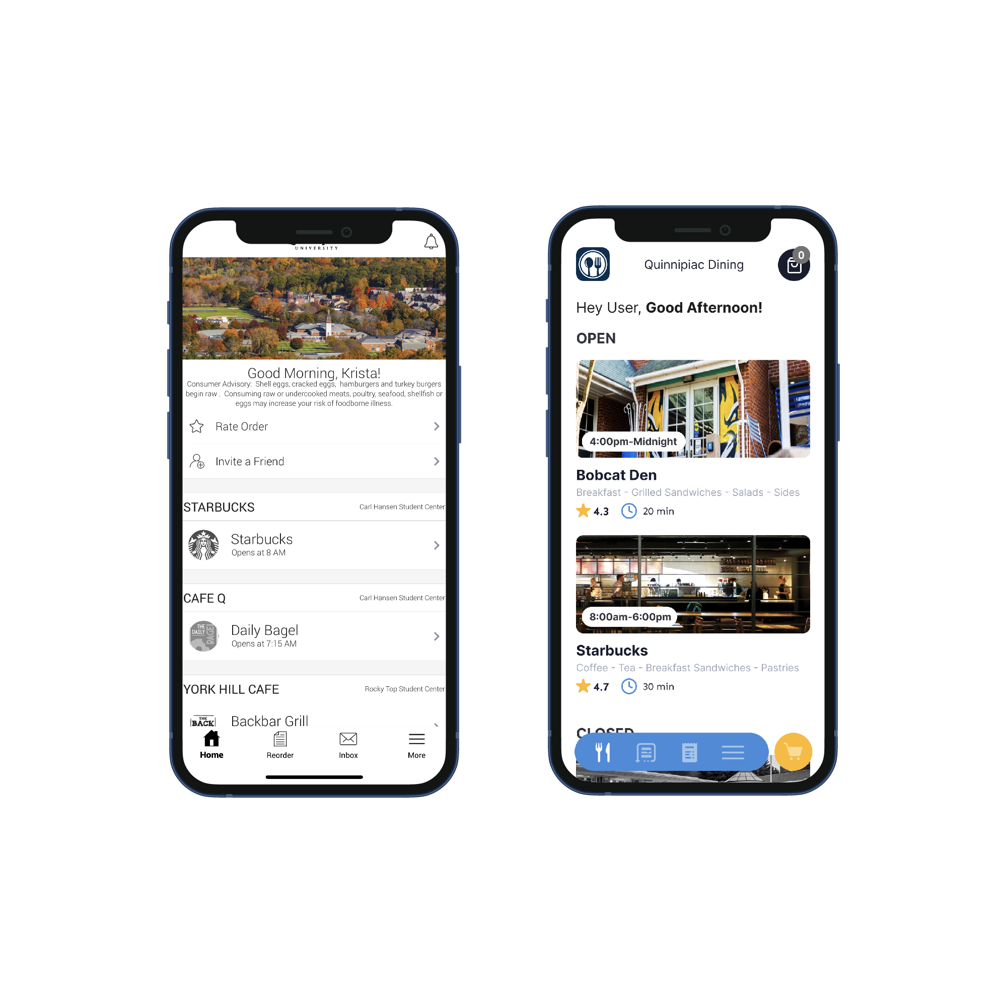 QU Mobile Ordering App Redesign