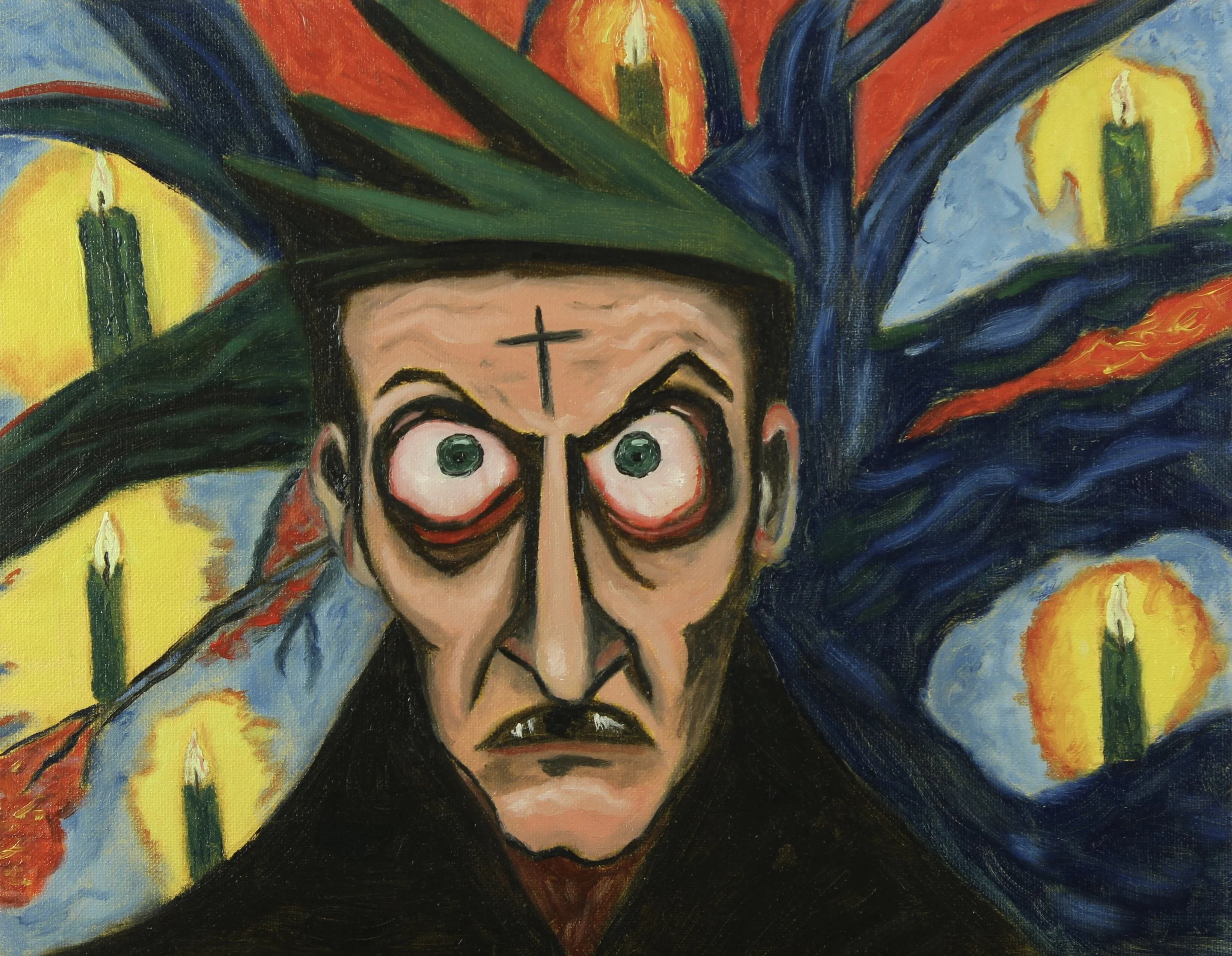 Vigil For The Sinner, 2026, Oil on canvas board - 11 x 14 x 1/8 in.