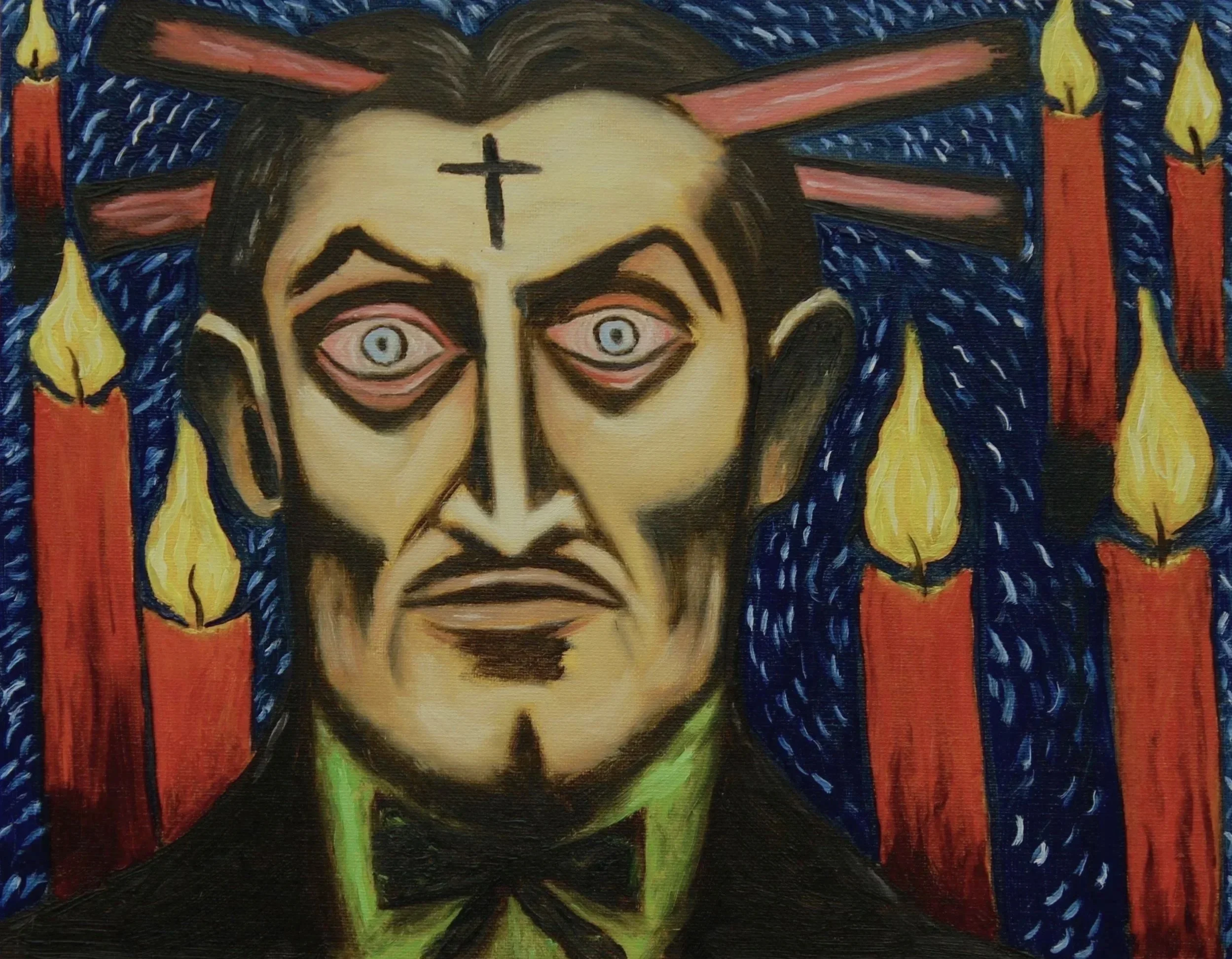 Who’s In Control, 2026, Oil on canvas panel - 11 x 14 x 1/8 in.