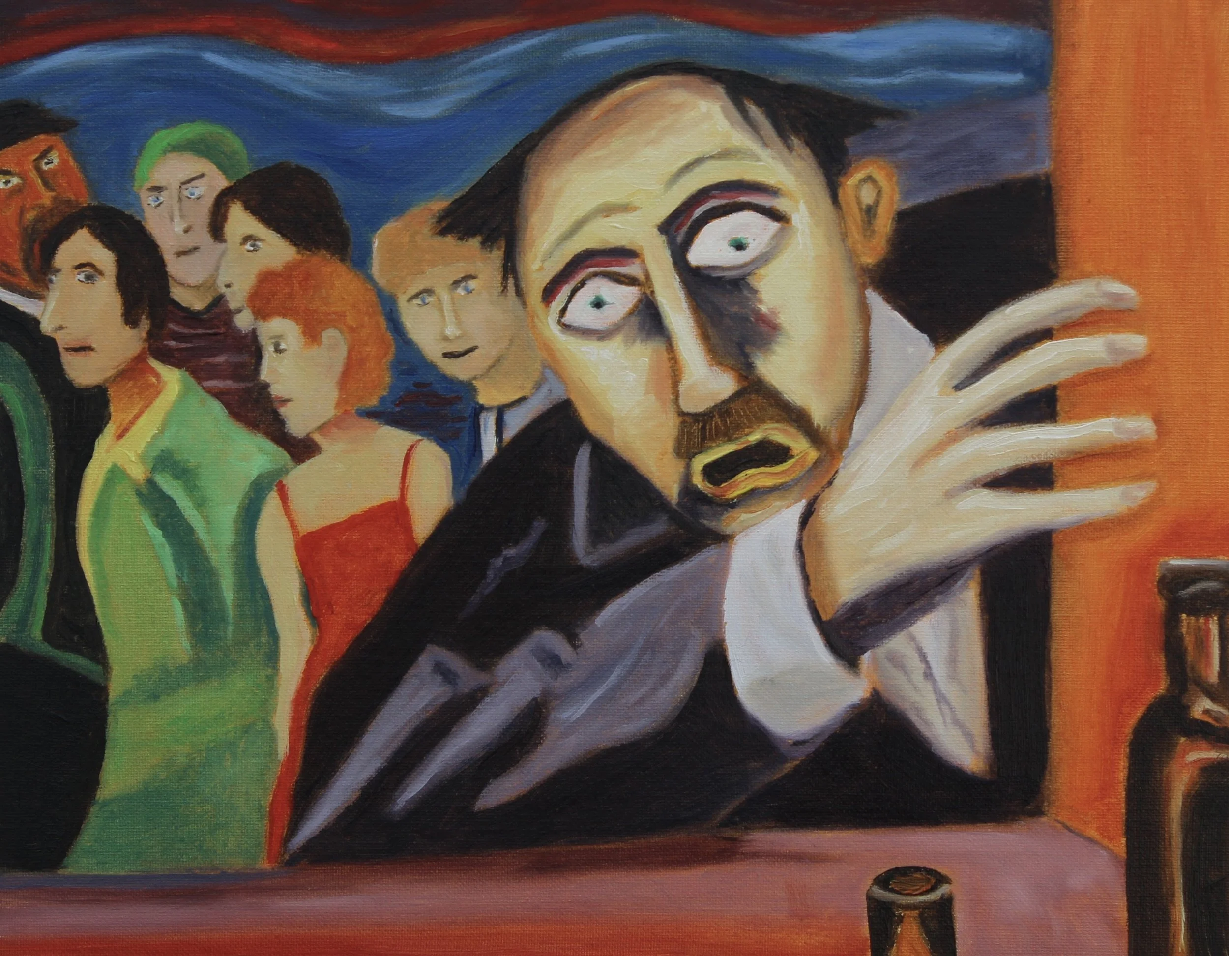 Fuzzy Evening, 2026, Oil on canvas board- 11 x 14 x 1/8 in.