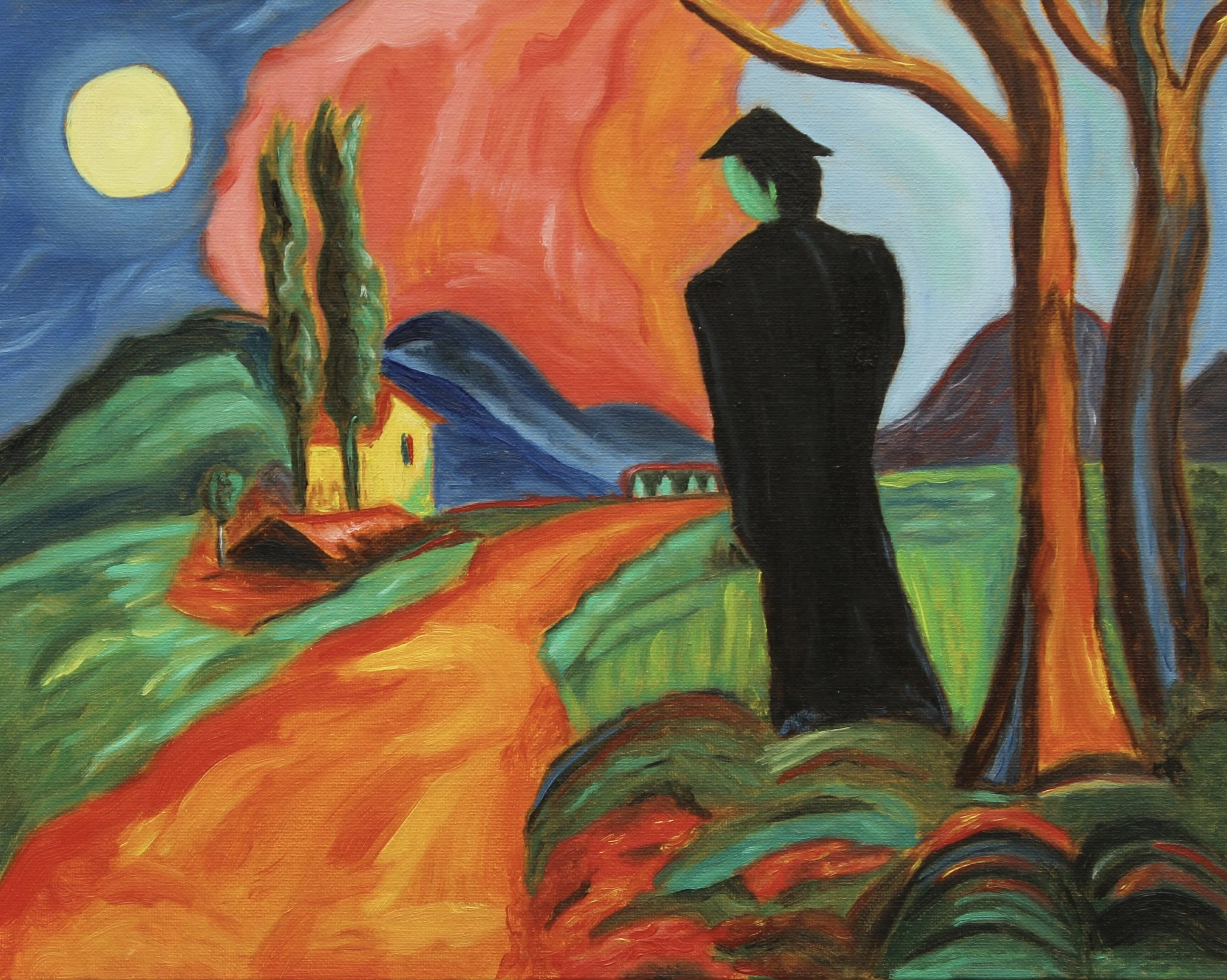 Nocturnal Introspection, 2026, Oil on canvas panel - 11 x 14 x 1/8 in.