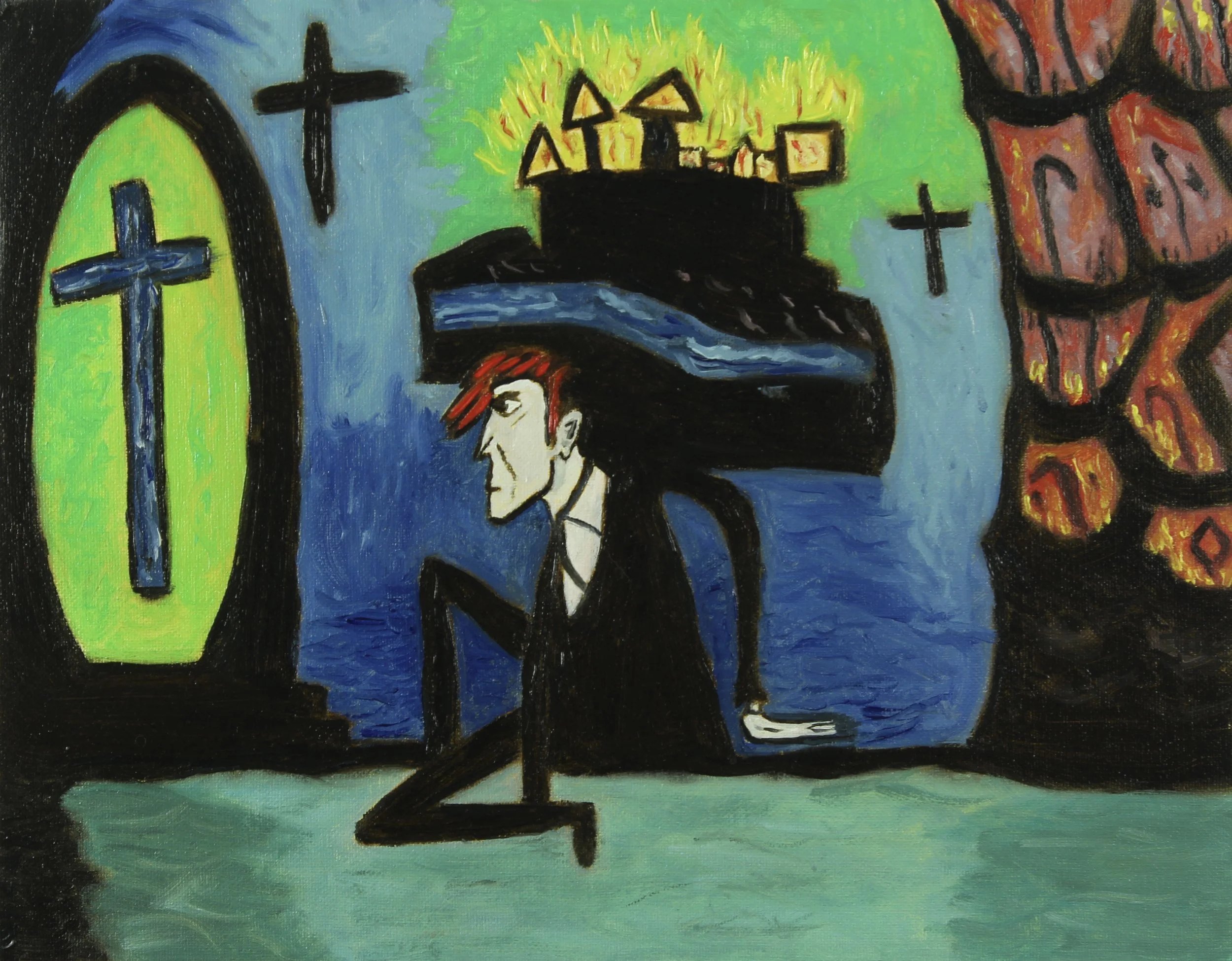 The Weight Of Purity, 2026, Oil on canvas panel - 11 x 14 x 1/8 in.
