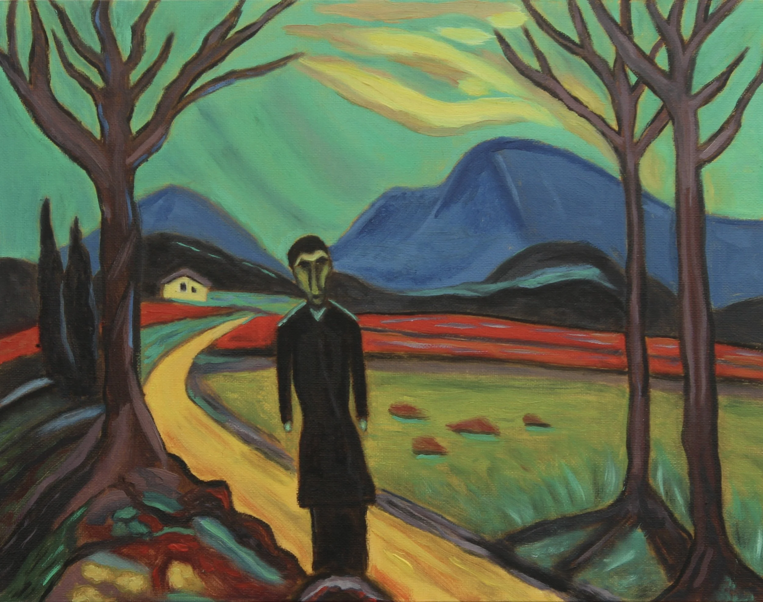 The Long Way Home, 2025, Oil on canvas board - 11 x 14 x 1/8 in.