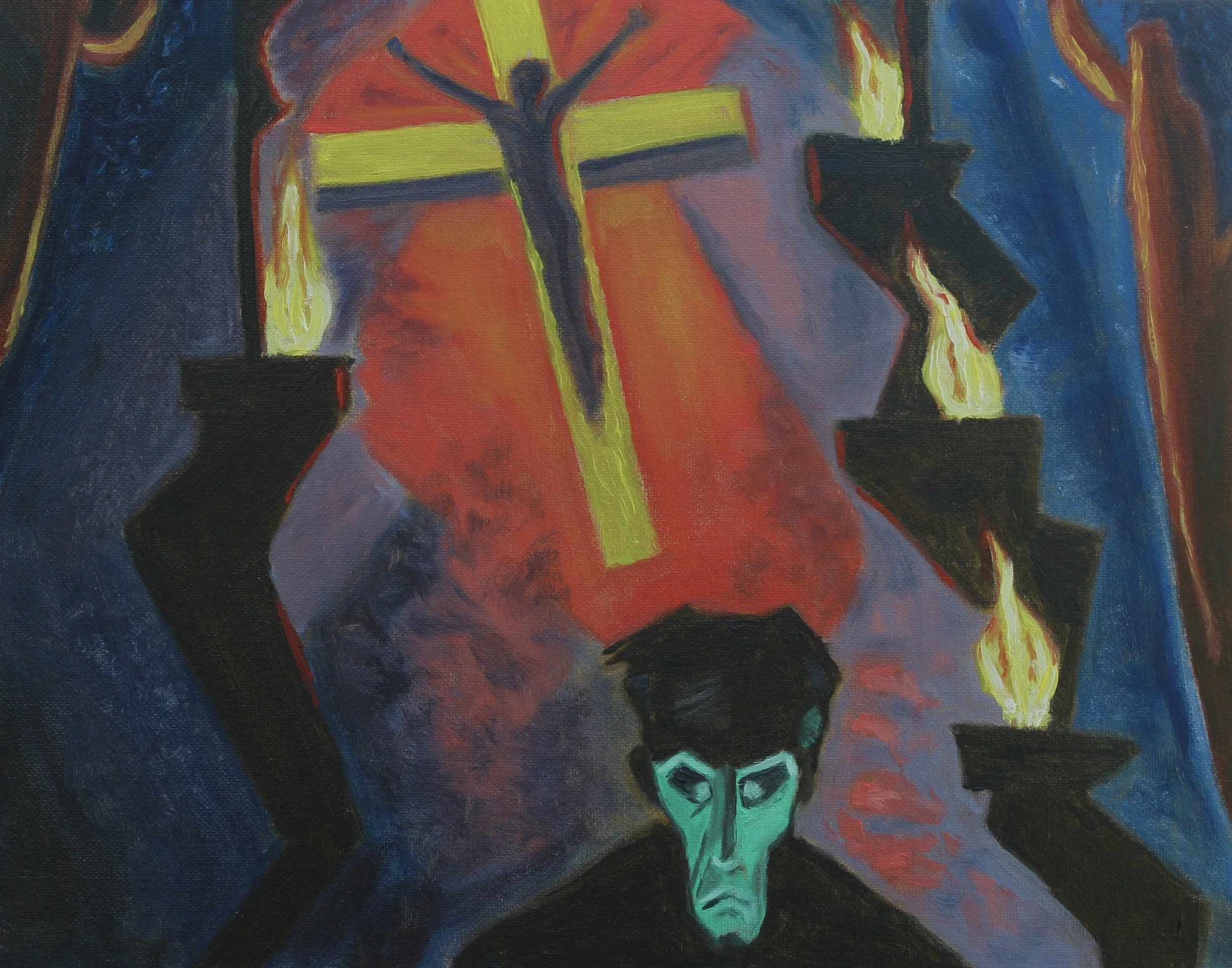 Delirium Of The Penitent, 2026, Oil on canvas board - 11 x 14 x 1/8 in.