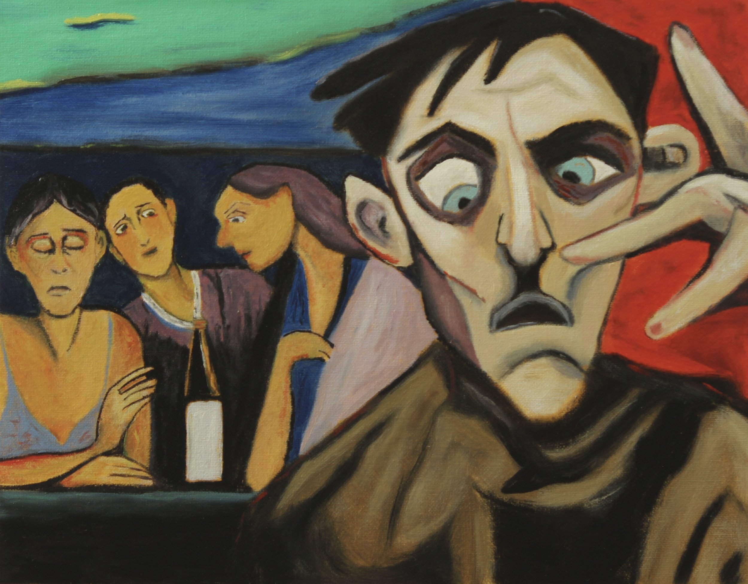 The Noise Of Many, 2025, Oil on canvas board- 11 x 14 x 1/8 in.