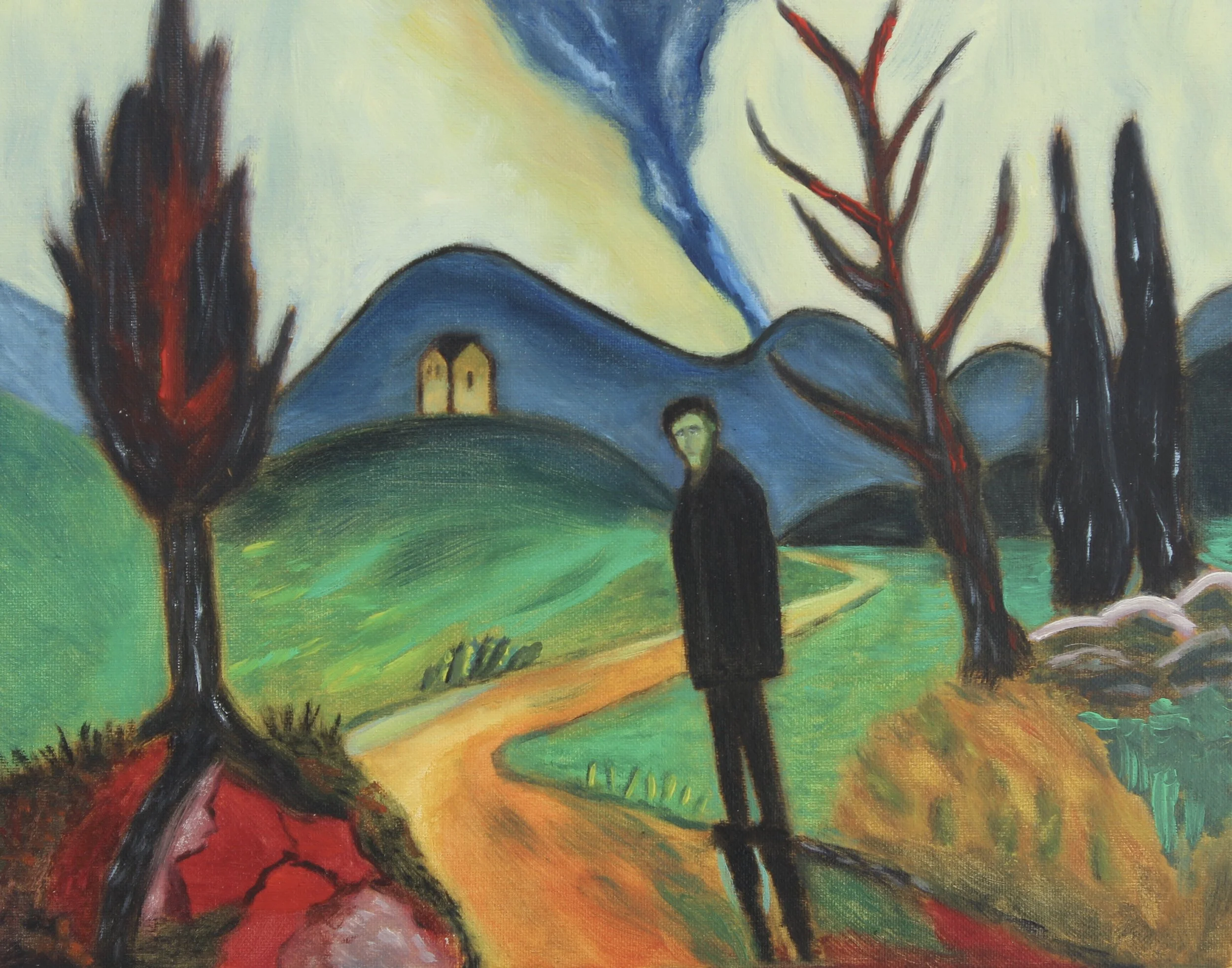 The Return To Silence, 2025, Oil on canvas board- 11 x 14 x 1/8 in.