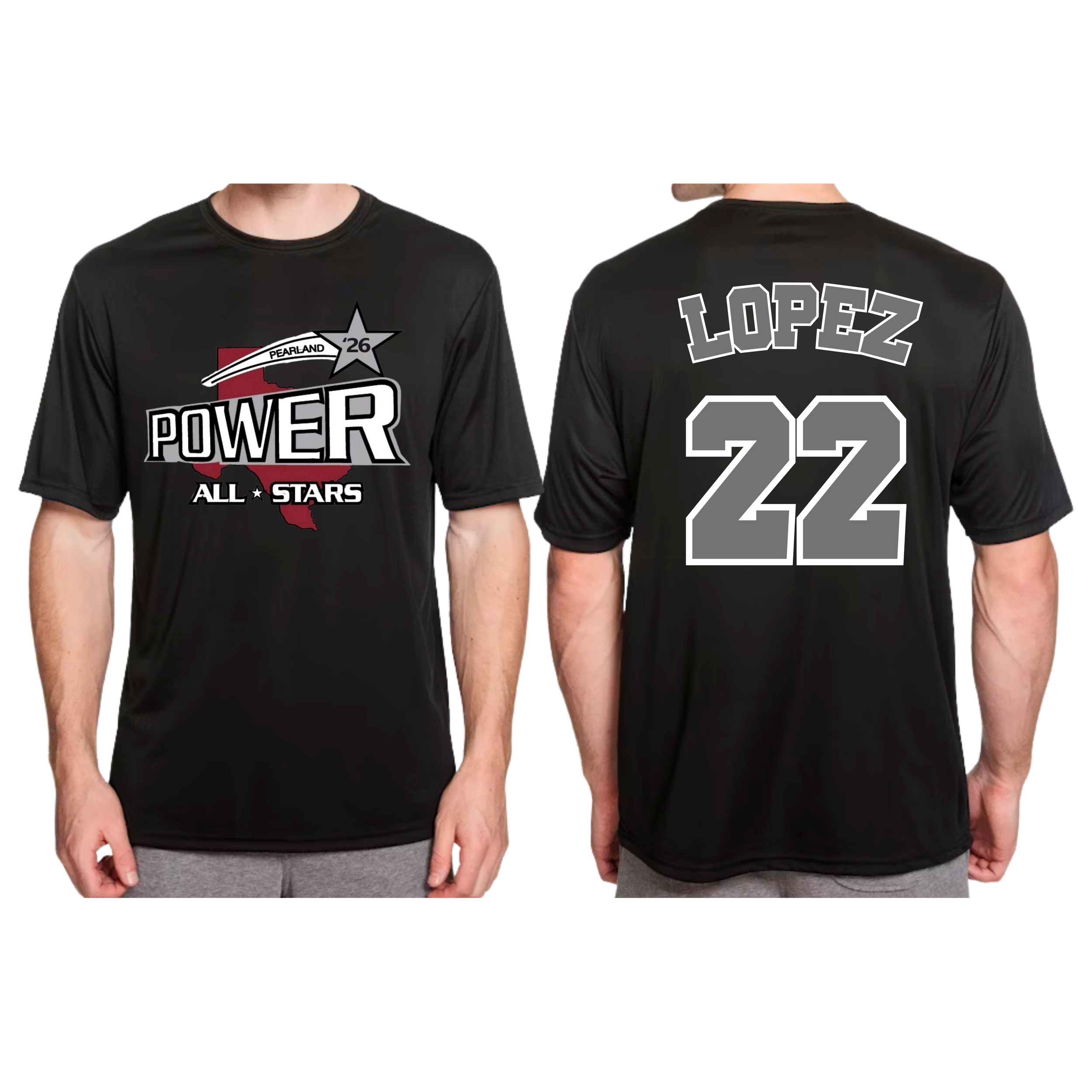 Pearland Power All Stars Practice Shirt