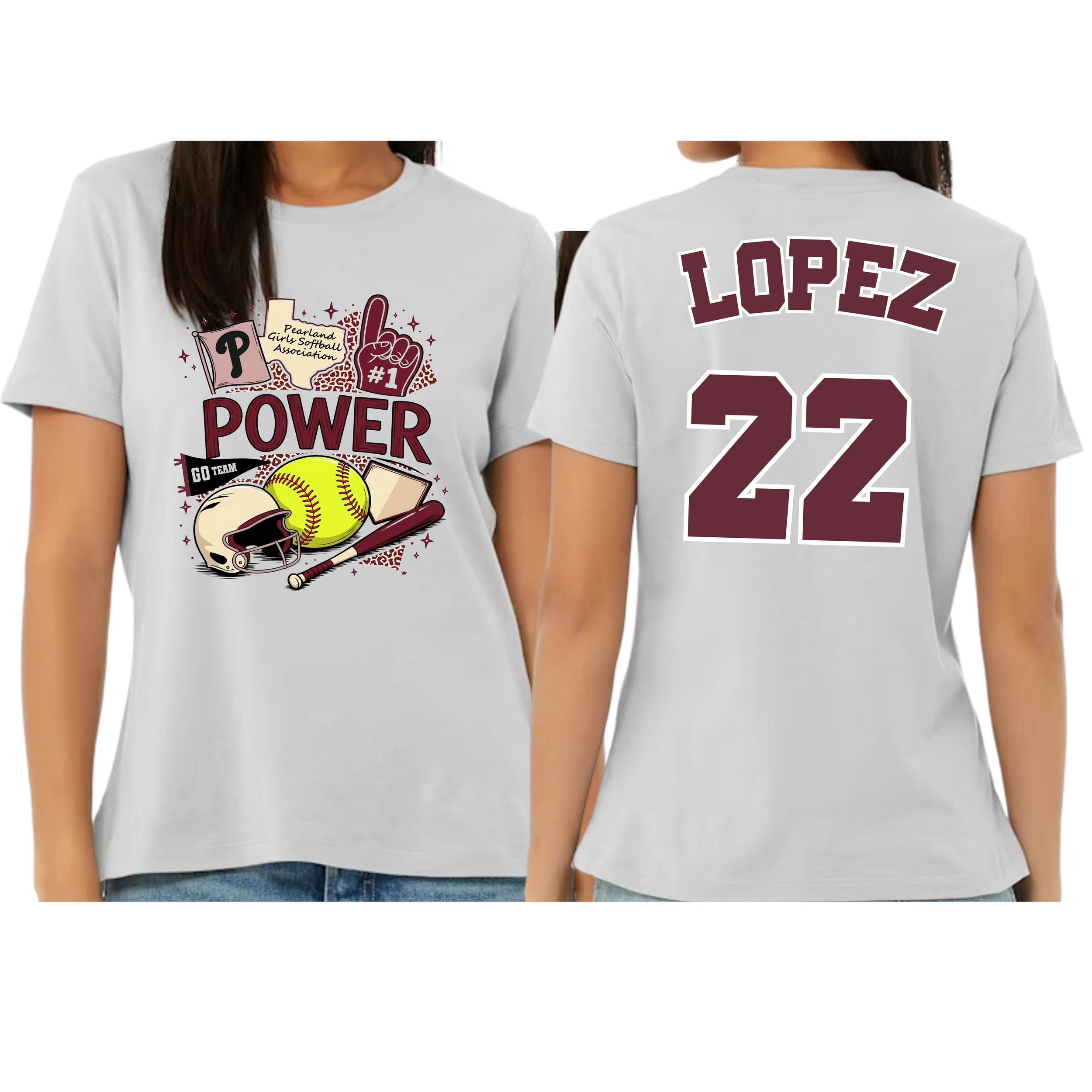 Pearland Power All Stars Softball Collage Shirt