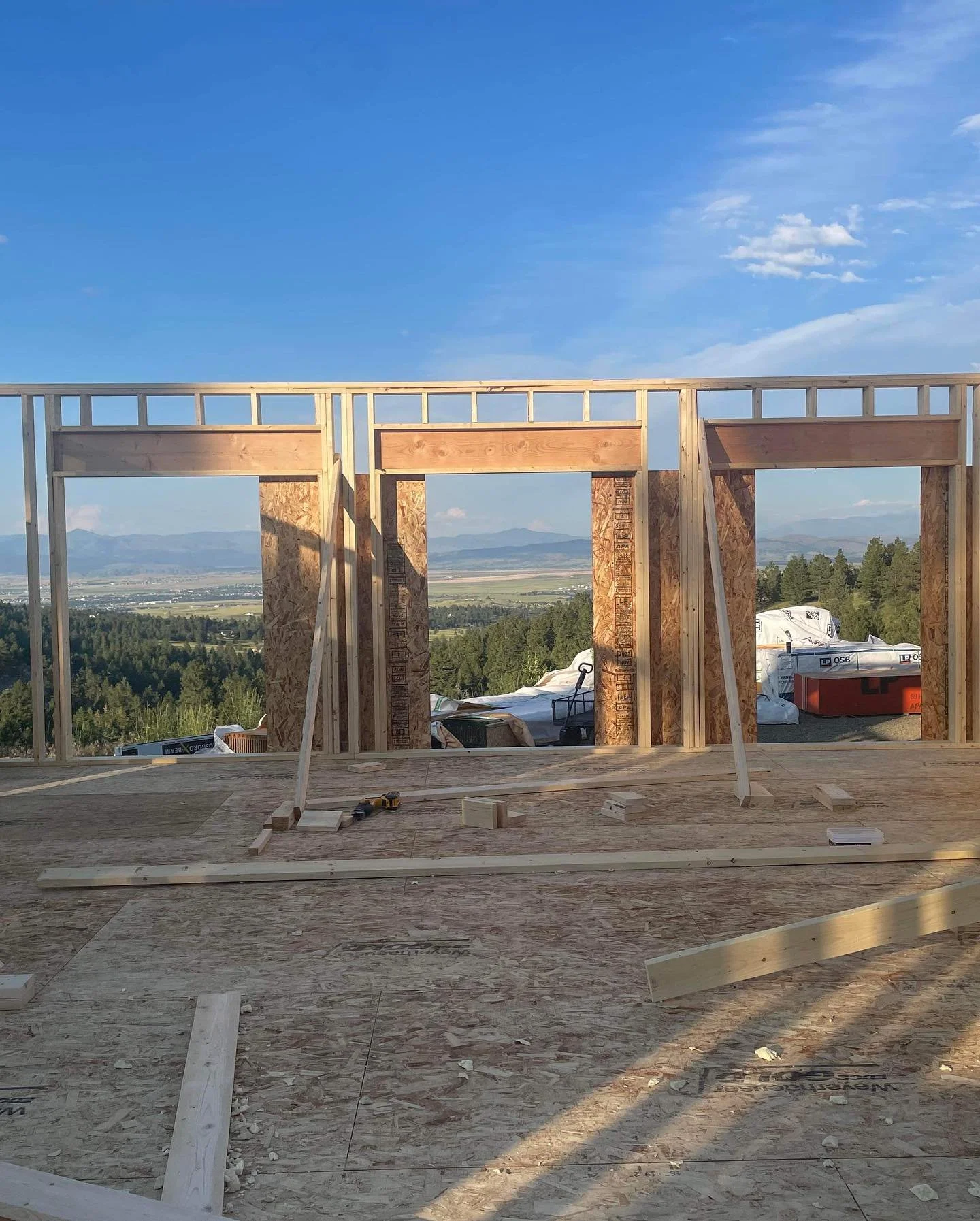 Residential framing and structural work during early build phase by Zilkoski Construction LLC. 