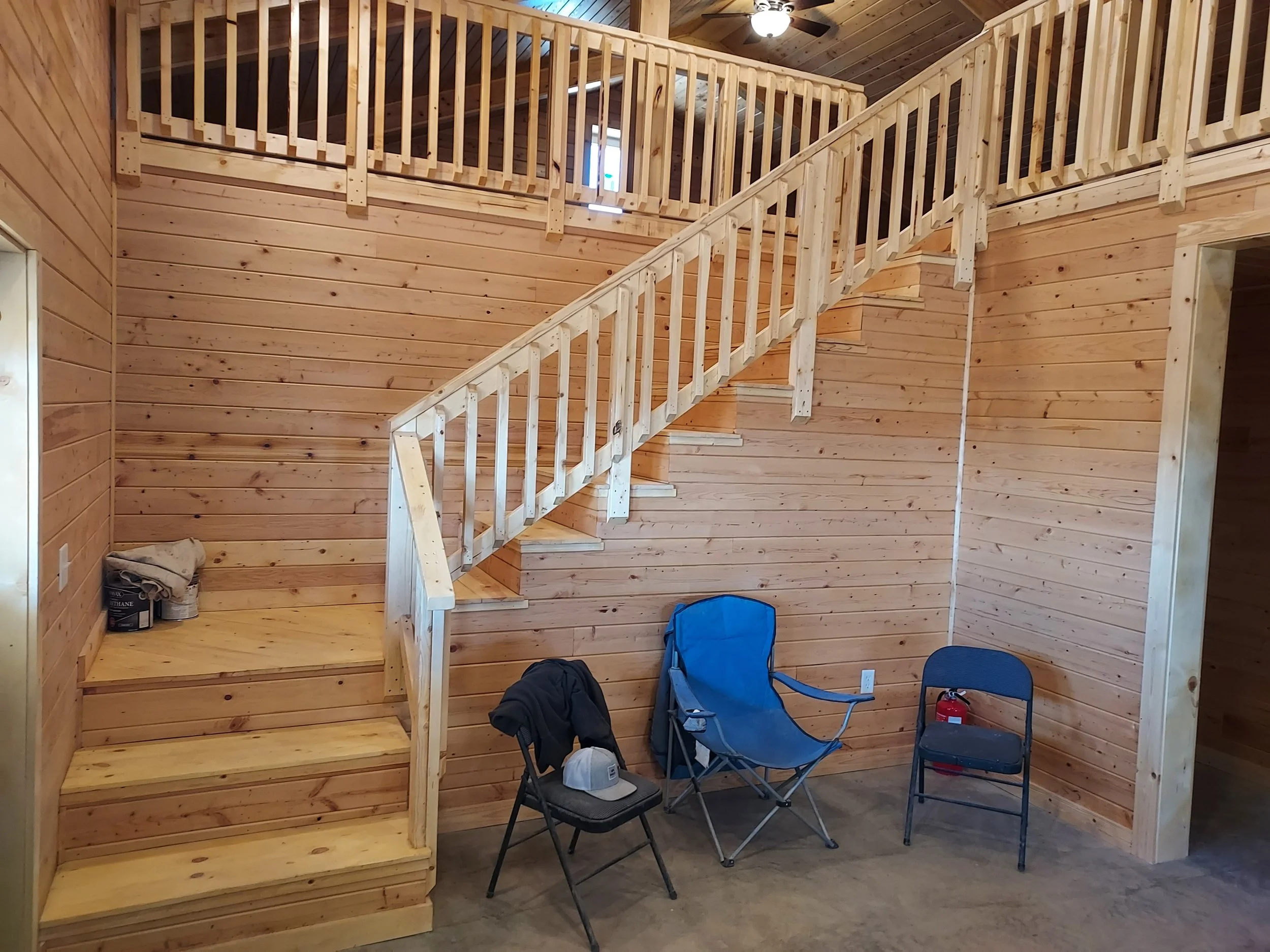 Interior of custom residential all wood build by Zilkoski Construction