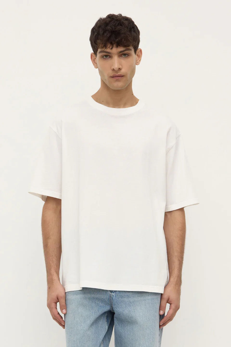 White Tee Assembly Label Oversized