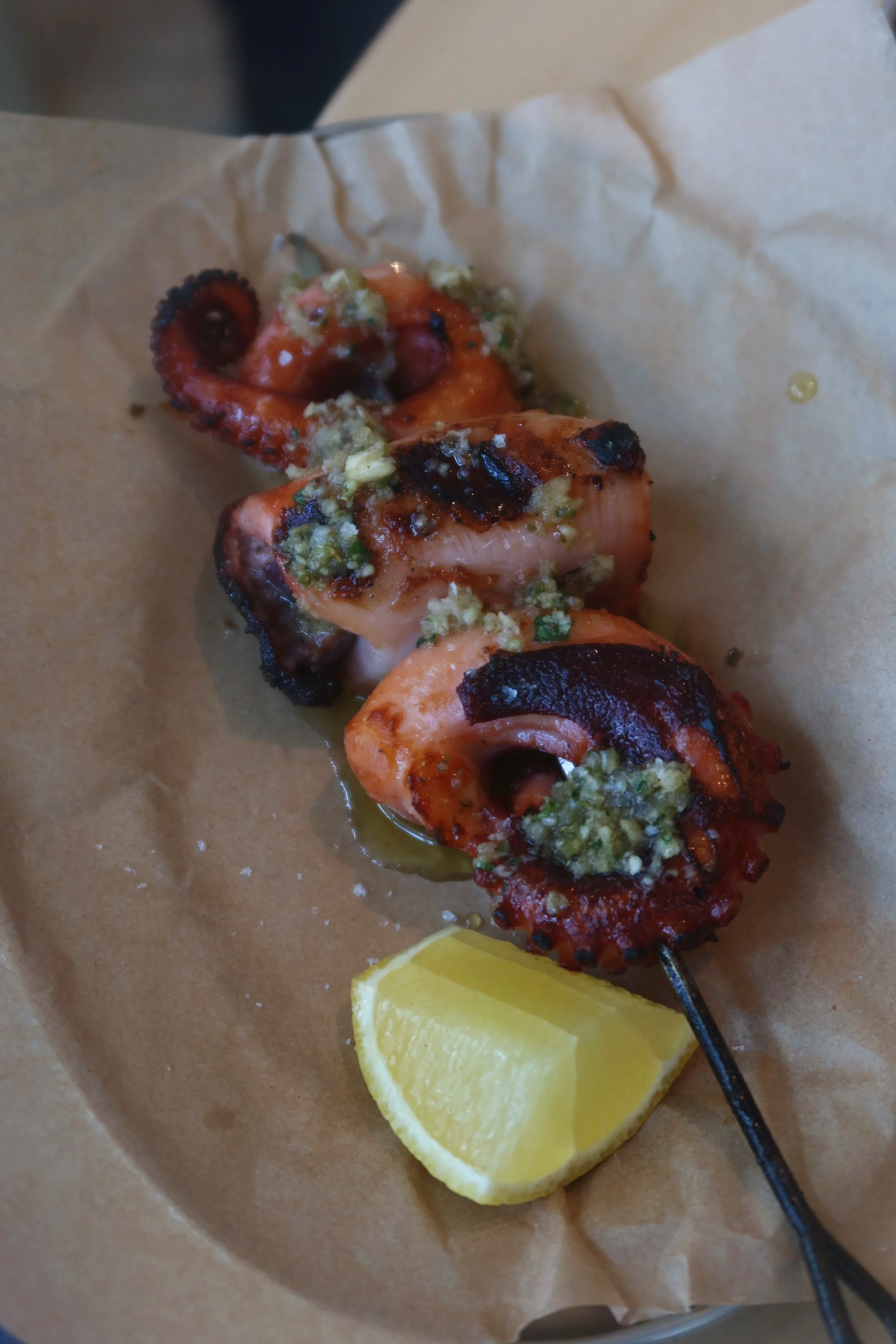 Grilled Souvlaki Octopus