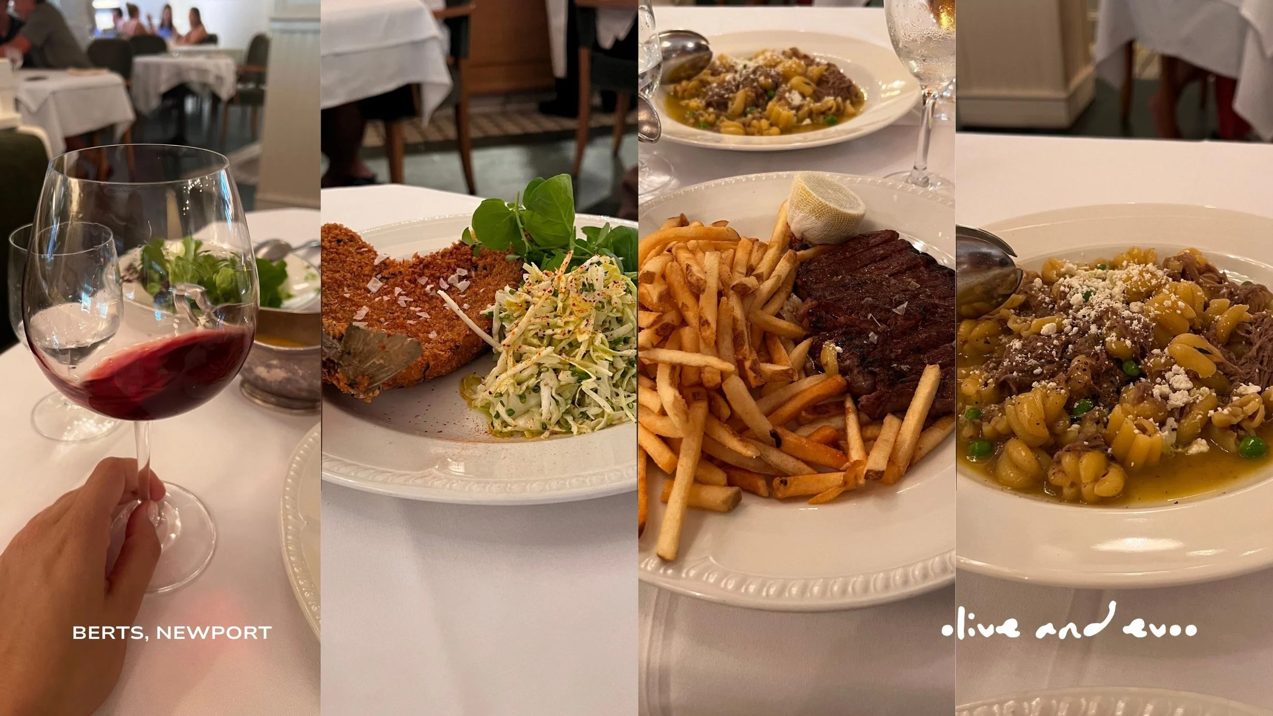 Wine Chips Steak Pasta Fish