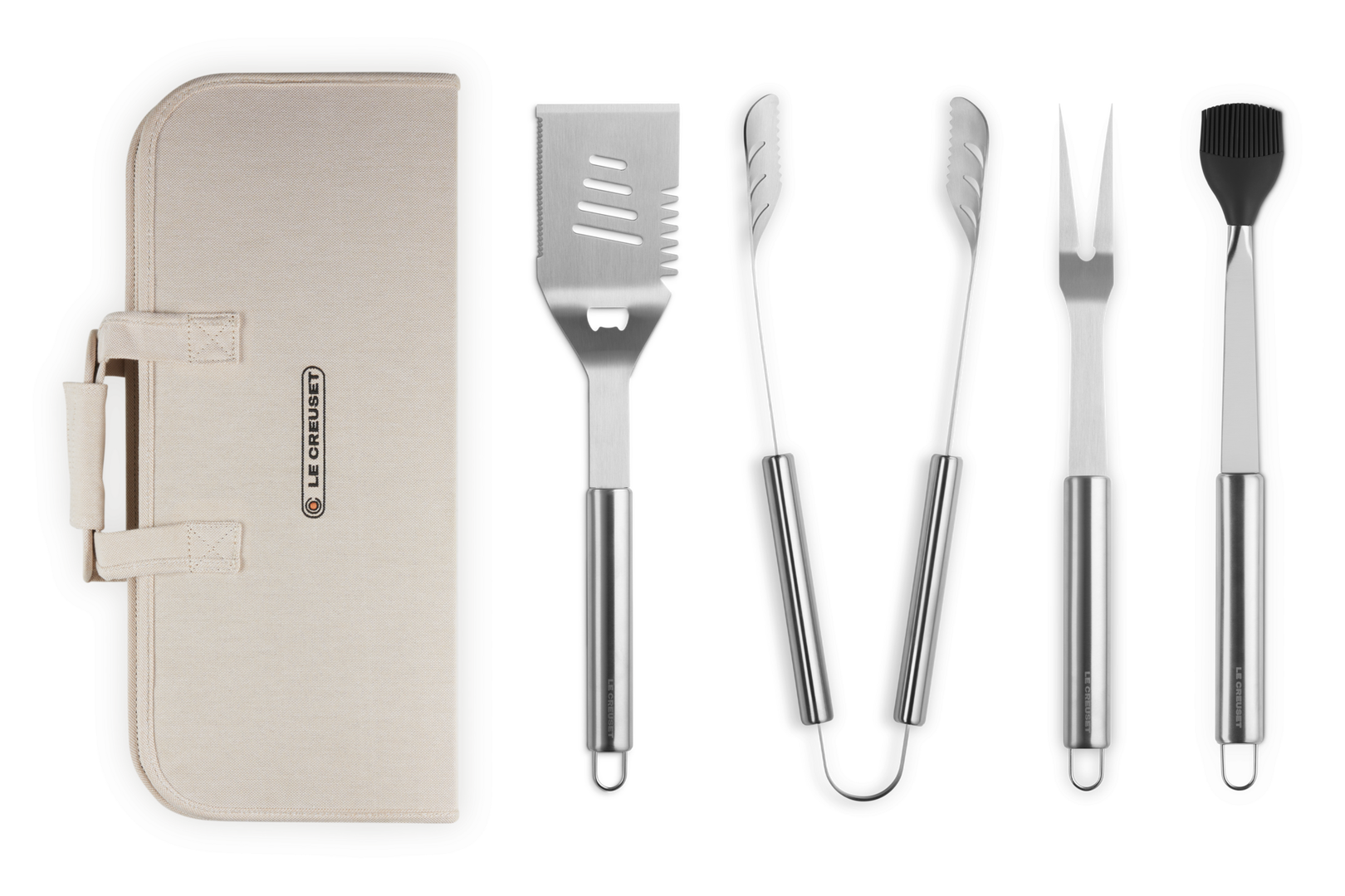 BBQ Tools and Carry Bag Stainless Steel Le Creuset