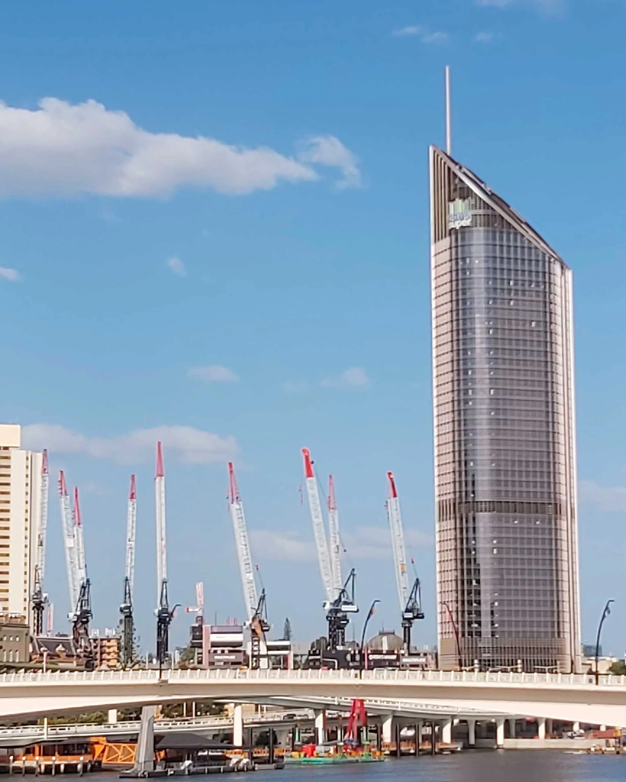 street photography 8 Construction cranes on the Brisbane River