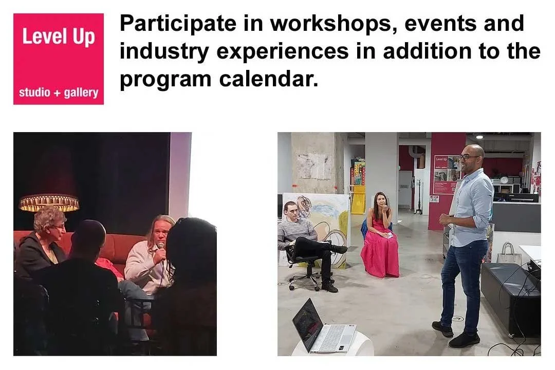 promotion slide from the level up youth arts program