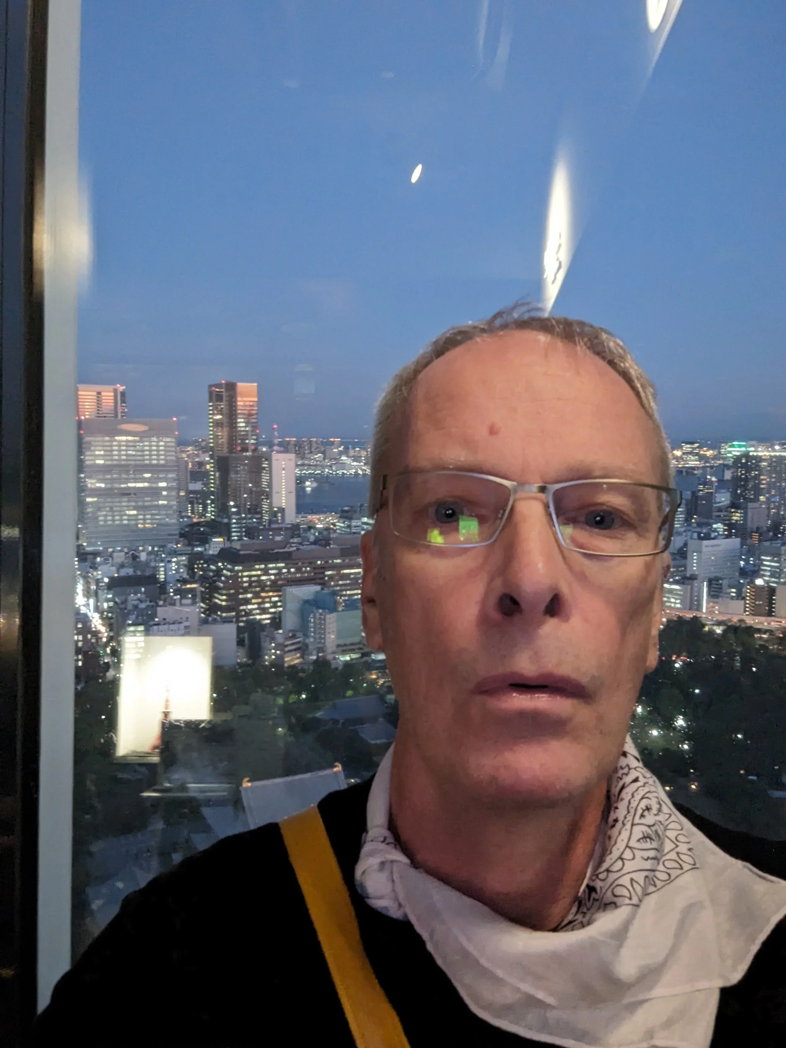 creative8 photograph from radio tower in Tokyo. Creative photograph of Tokyo night landscape