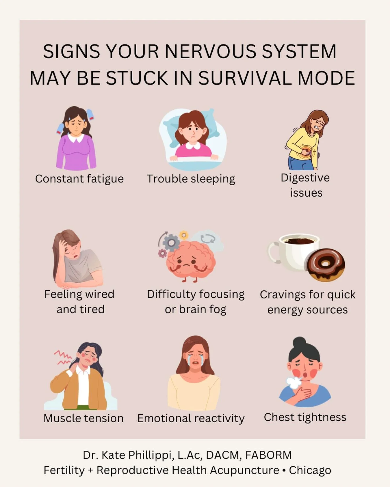 Your nervous system isn&rsquo;t broken&mdash;it&rsquo;s trying to protect you.

When stress becomes chronic, your body can get stuck in a state of survival mode, prioritizing protection over healing, recovery, and restoration.

This can show up in wa