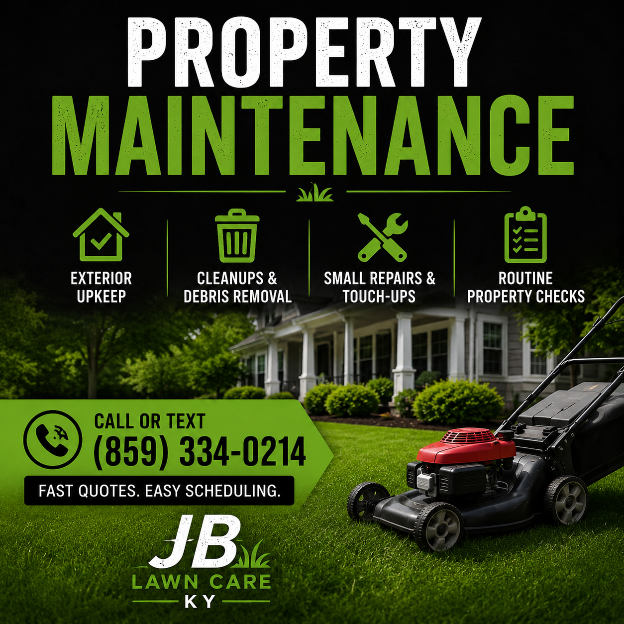 Property maintenance services by JB Lawn Care KY in Northern Kentucky