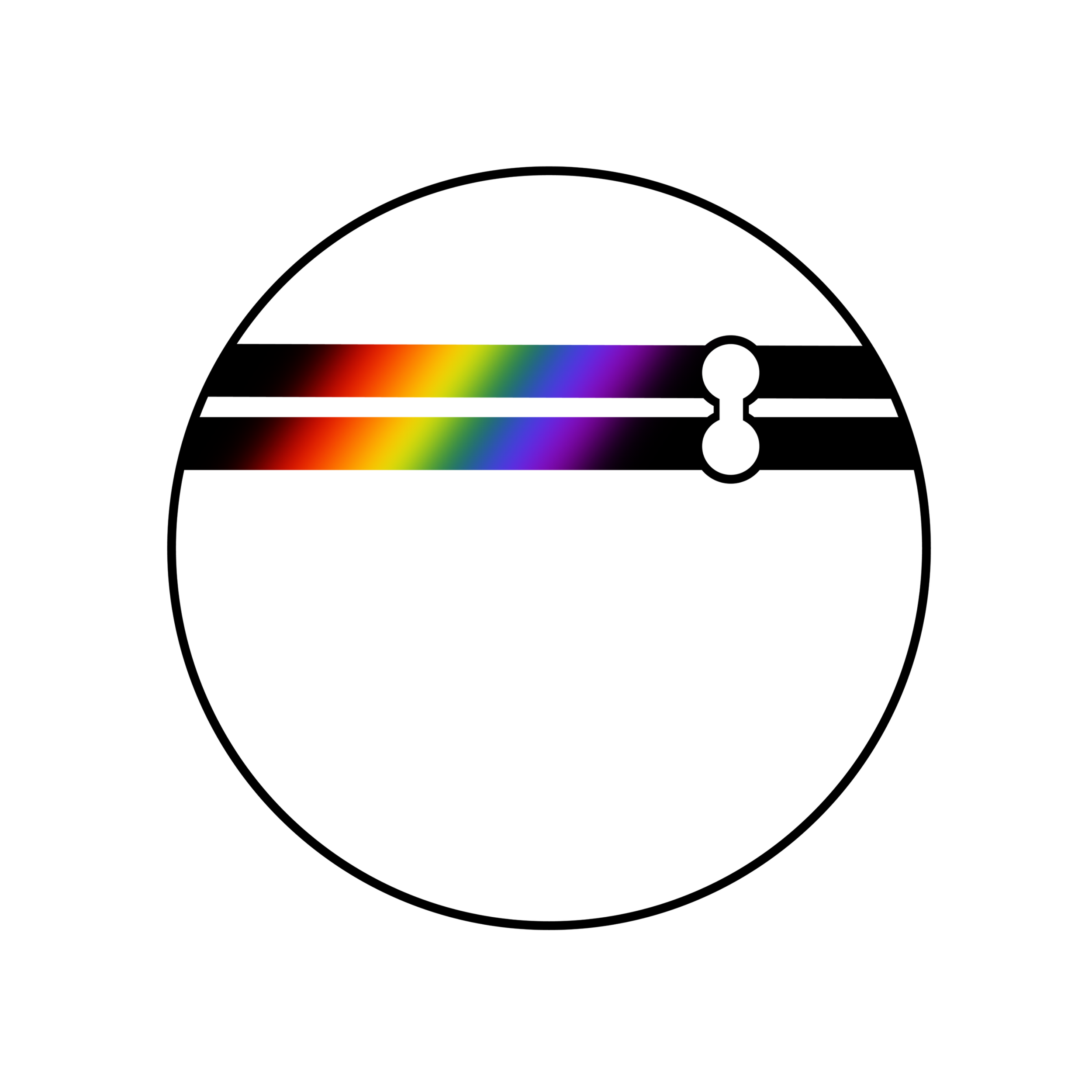 Close-up of a prism dispersing light into a rainbow spectrum on a black background.