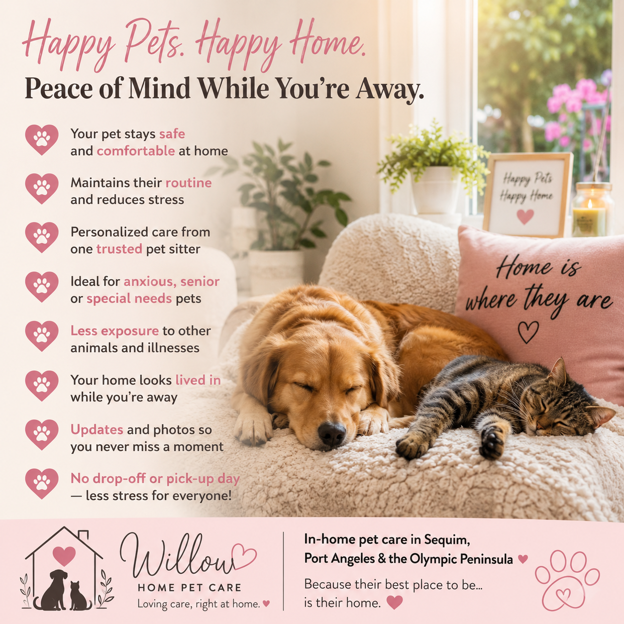 The Benefits of In-Home Pet Care: A Comfortable Alternative to Boarding in Sequim &amp; Port Angeles