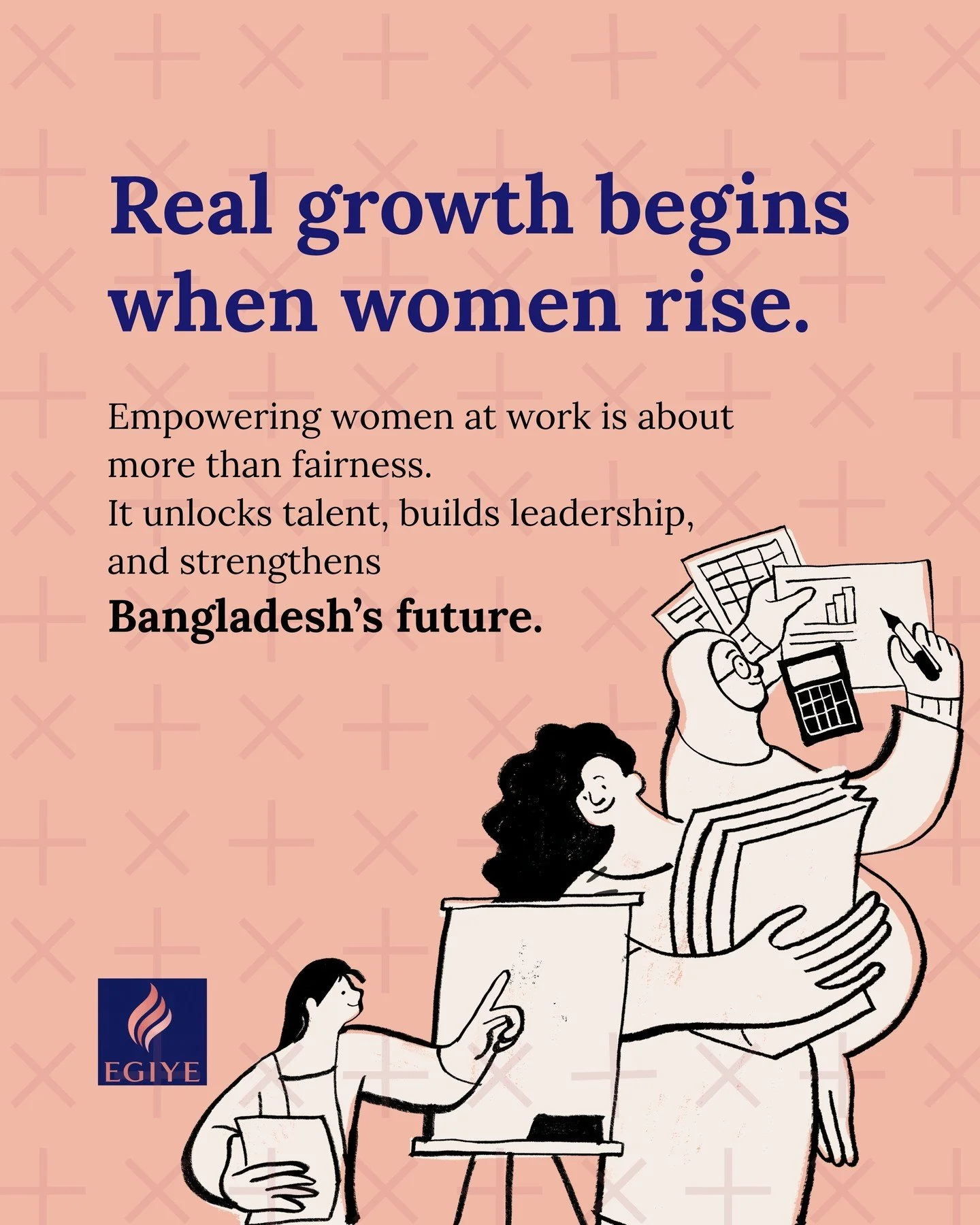 Real growth begins when women rise.

Tag a woman who helped you grow. 

#womeninleadership #womensupportingwomen #womenempowerment #Bangladeshiwomen #EGIYE