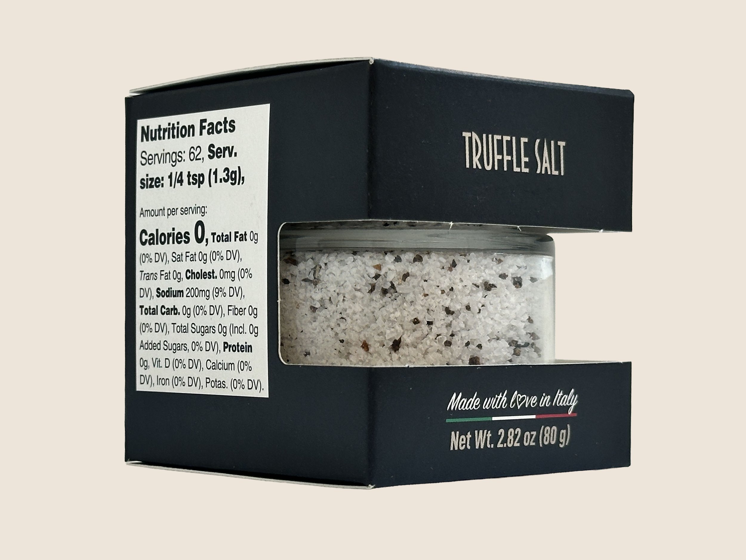 Made with real black truffles and pure sea salt