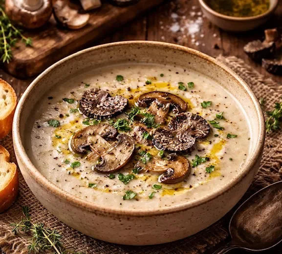 Creamy Mushroom &amp; Truffle Soup 