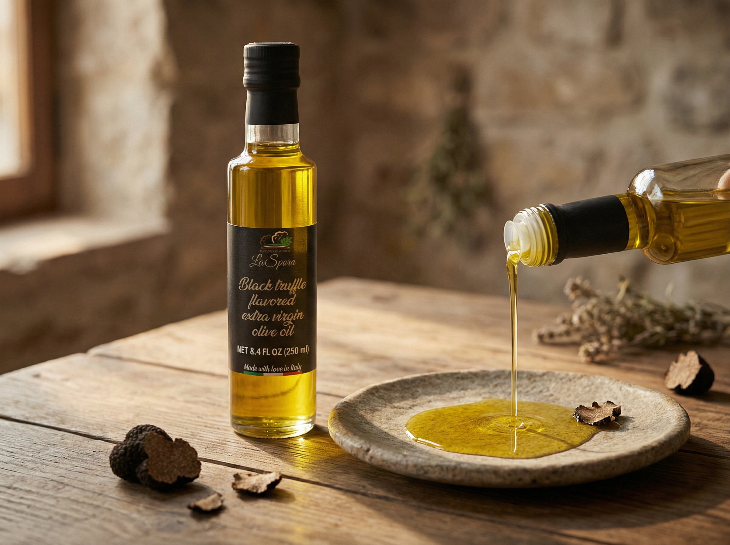 FBlackTruffle oil luxurious umami depth with minimal effort