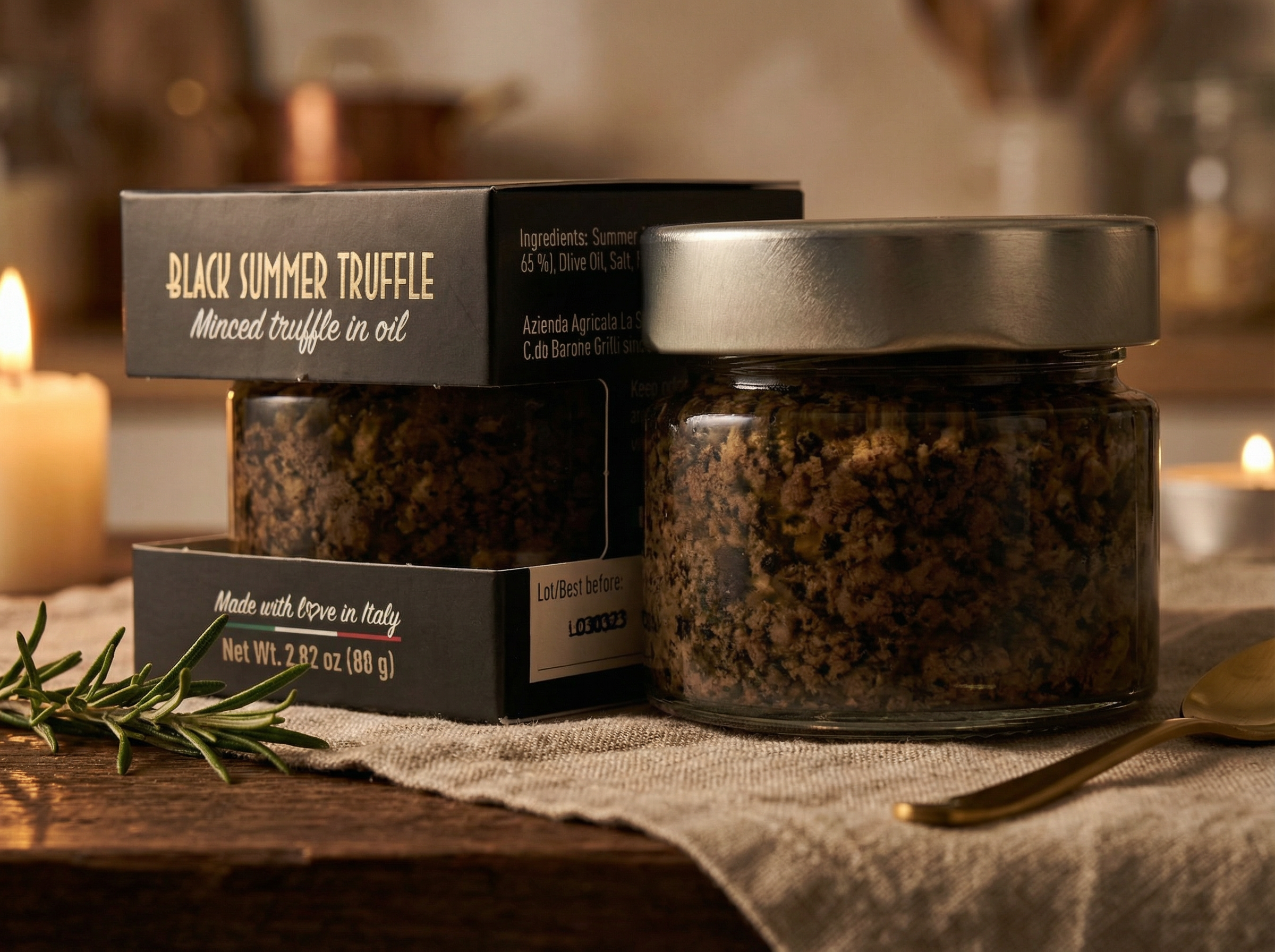 Elevate your dishes with premium La Spora Black Summer Truffle in Oil. Rich aroma, gourmet quality — ideal for chefs and food lovers alike.