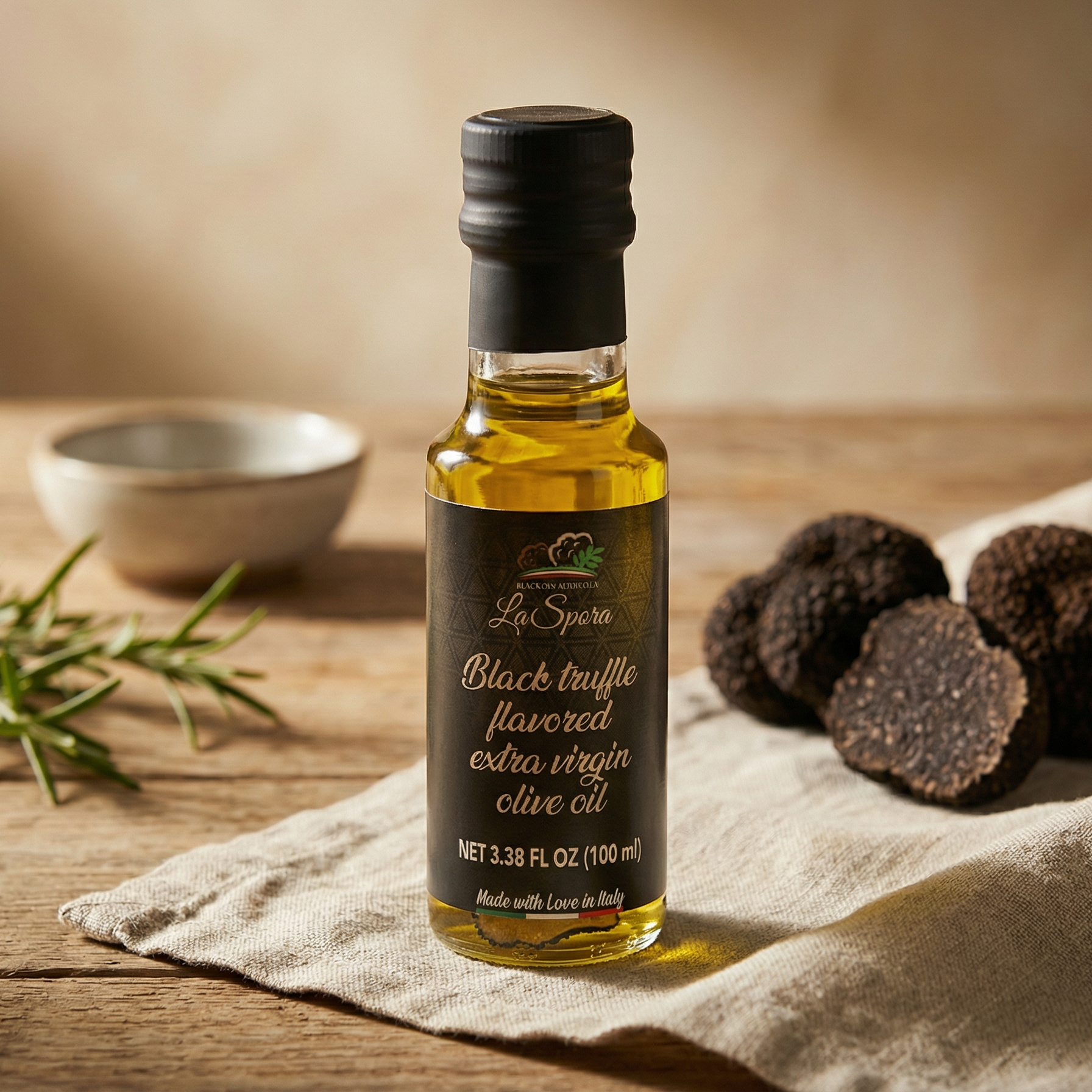 black truffle extra virgin olive oil 100ml bottle