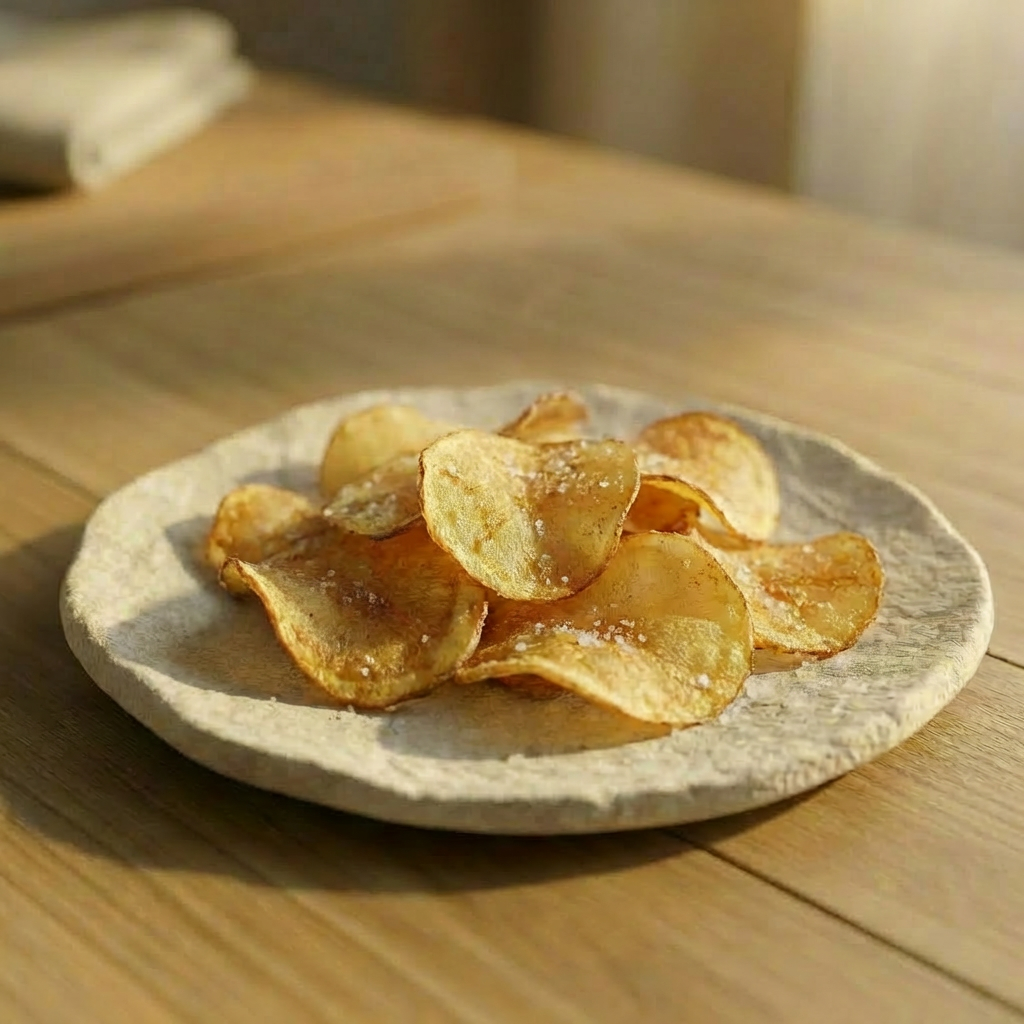 Crispy truffle chips seasoned with aromatic truffle flavor