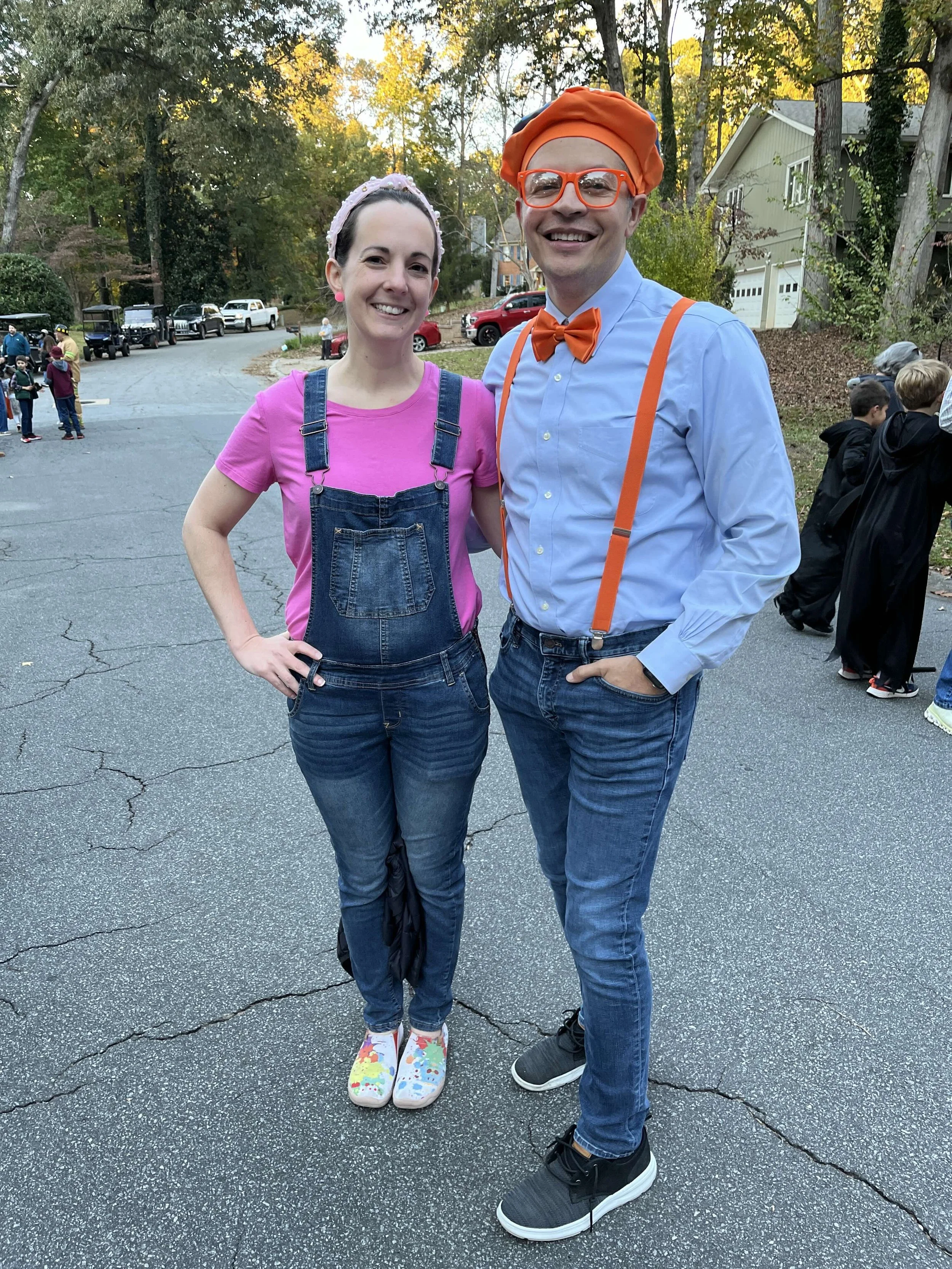 Dr. Moore and her husband celebrate Halloween in costume.