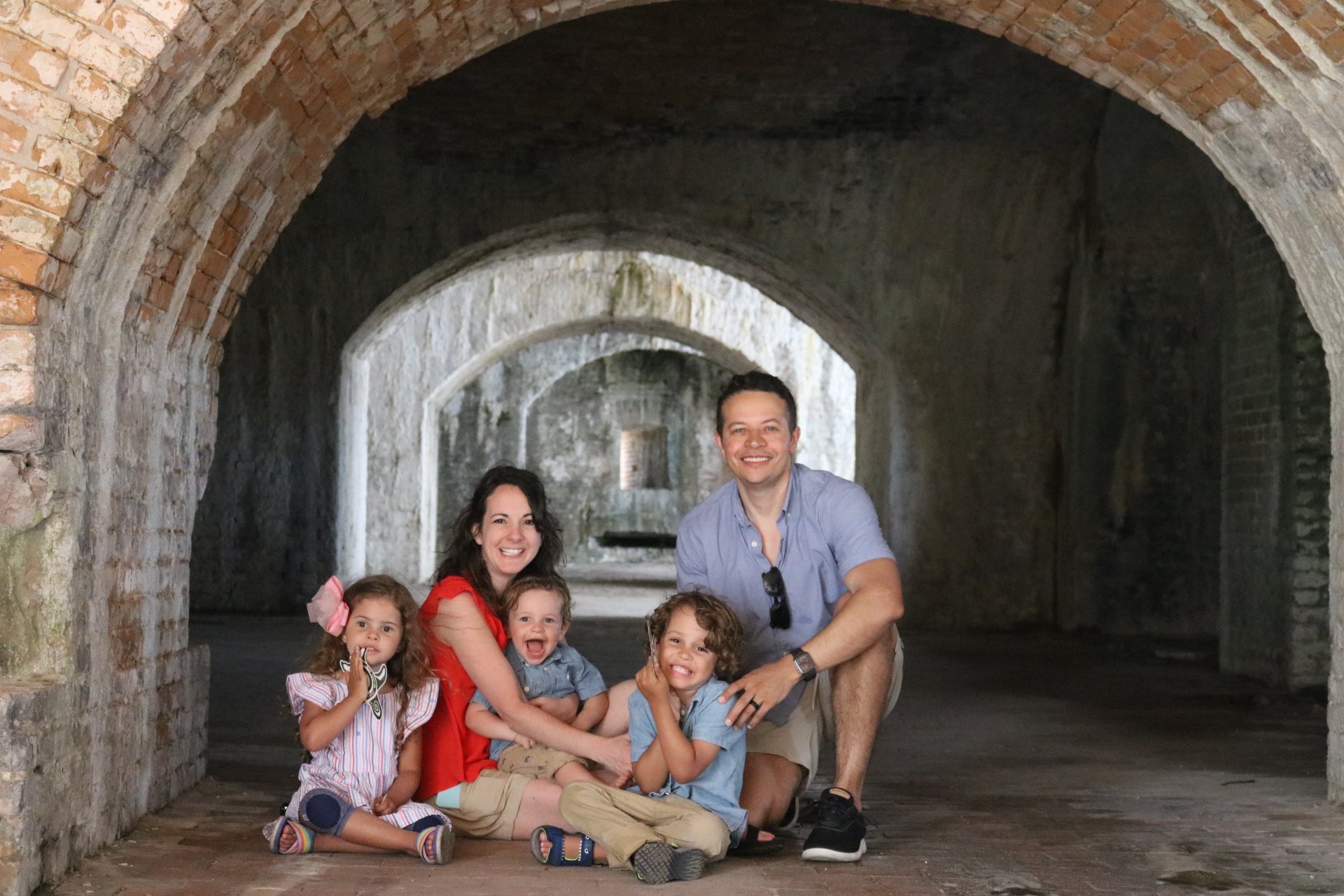 Dr. Moore and family pose for a photo on vacation.