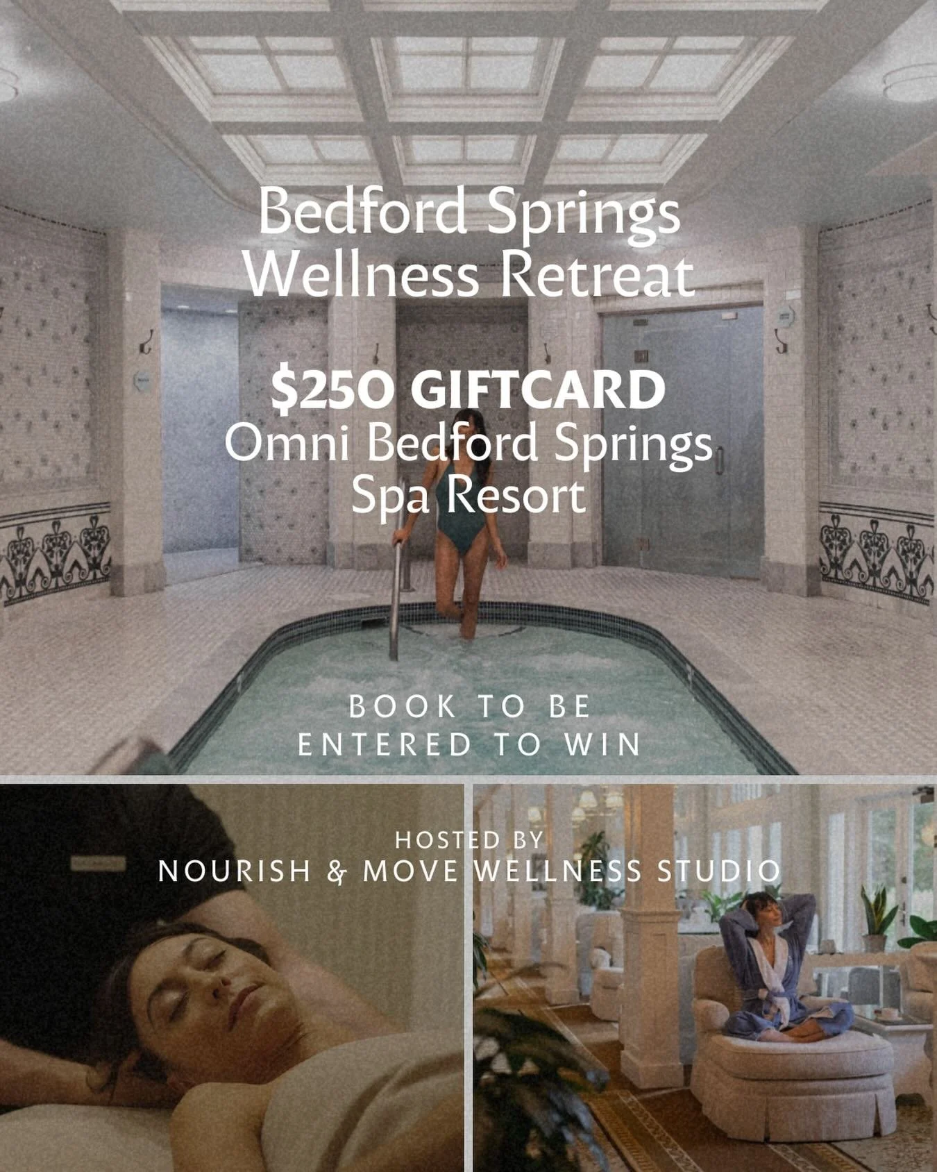 ✨ GIVEAWAY ANNOUNCEMENT ✨

Your weekend of rest just got even sweeter&hellip;

When you book your spot for our Bedford Springs Retreat, you&rsquo;ll automatically be entered to win a $250 gift card to the Omni Bedford Springs Spa Resort 🤍

Imagine:
