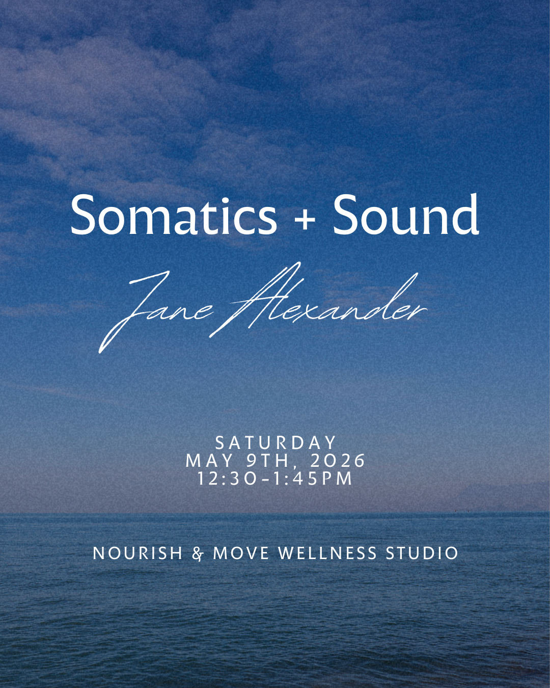 Be guided through movement back to your body, settle in on your mat to calm the mind, breathe to release stress and tension and find deep rest and relaxation through sound. Somatics & Sound combines grounding movement such as dancing, shaking and yog