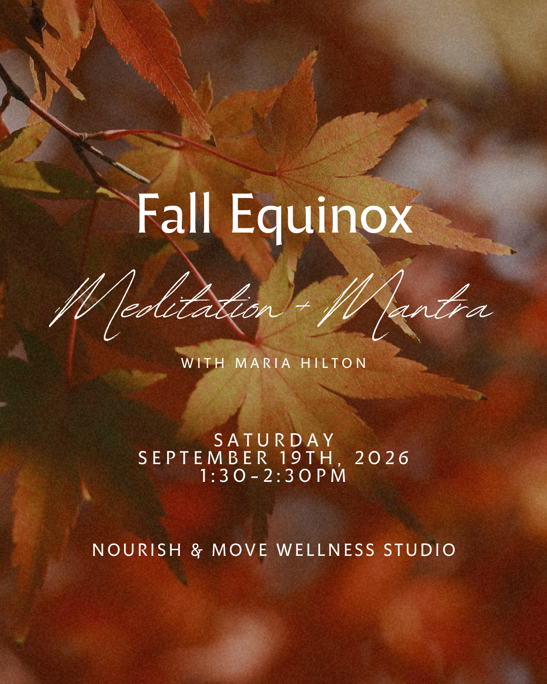As we transition into autumn, the fall equinox offers a natural invitation to pause, reflect, and find balance before moving into the quieter months of the year. Welcome the season with a guided mantra and meditation practice designed to cultivate pr
