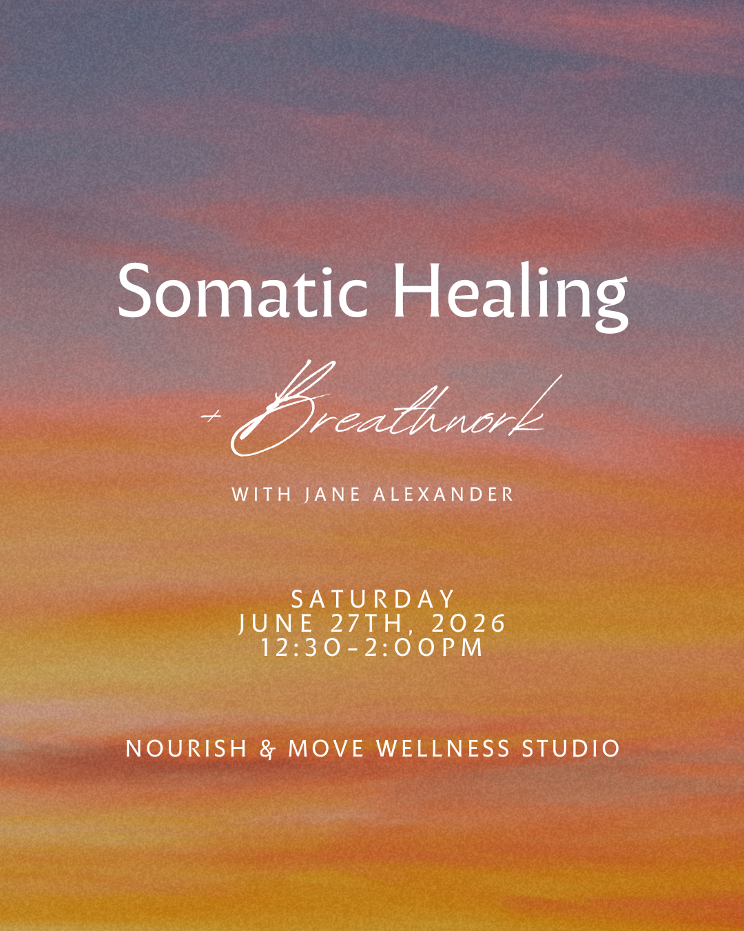 Somatic Breathwork™ is a full embodiment experience designed to help you release stress, trauma, emotions and stored energy from the body. It is a modality that utilizes your own breath to help shed the layers of yourself that no longer serve you. So