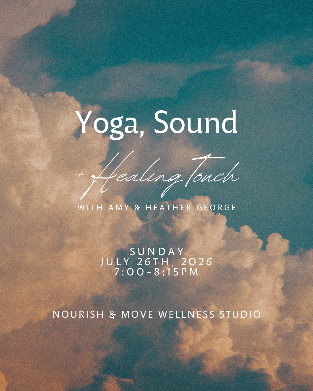 Allow yourself to be held in an evening of gentle movement, therapeutic touch, and immersive sound healing. Amy will guide a slow, all-levels yoga practice enhanced with mindful hands-on assists, while Heather creates a soothing soundscape with cryst