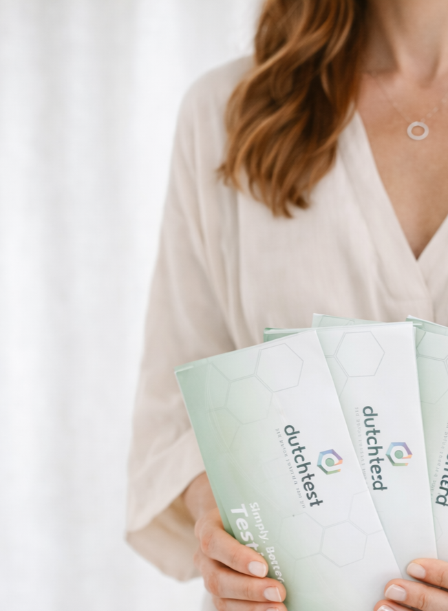 DUTCH hormone test used by a Los Angeles integrative dietitian to assess hormone balance and cortisol patterns