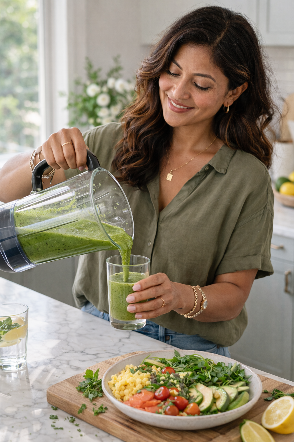 Healthy meal preparation supporting hormone balance and metabolism with guidance from a Los Angeles integrative dietitian