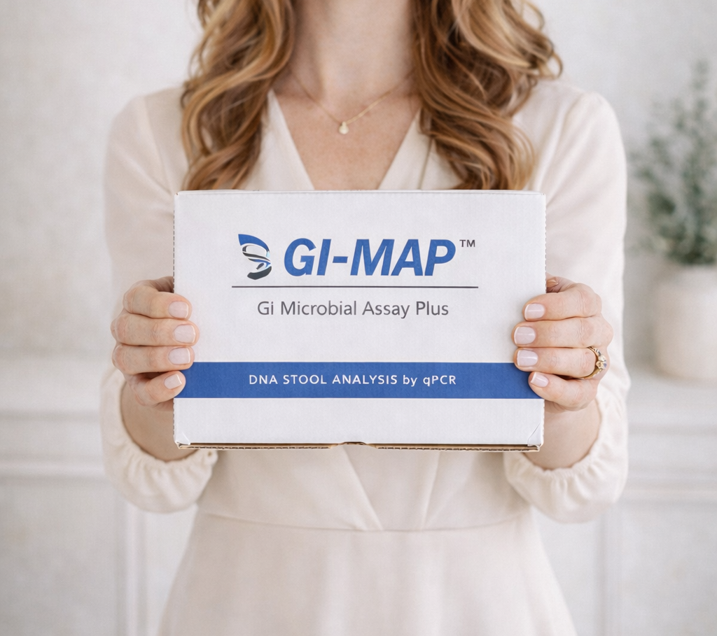 GI-MAP functional stool test used to assess gut health, inflammation, and root causes of hormone and metabolic issues