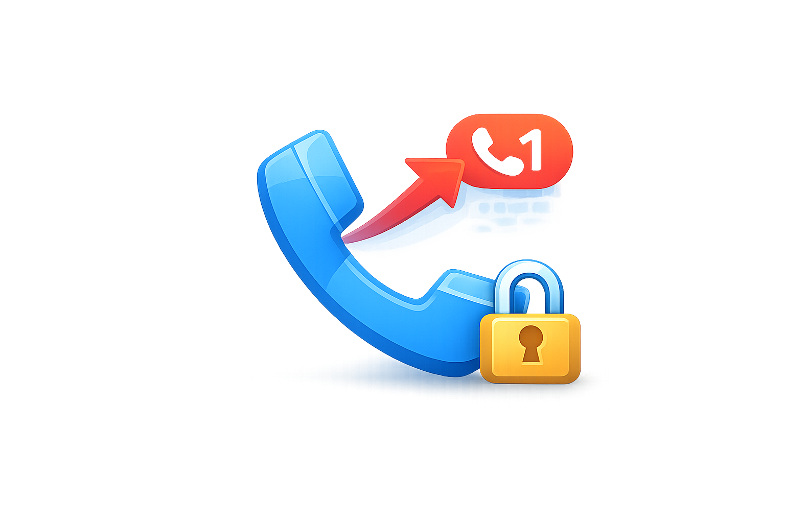 missed call OTP authentication with a phone receiver and security lock