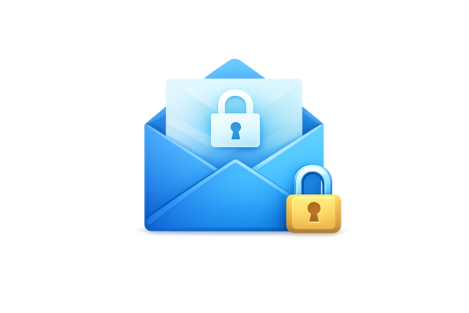 Icon illustrating secure email OTP authentication with an envelope and lock symbol