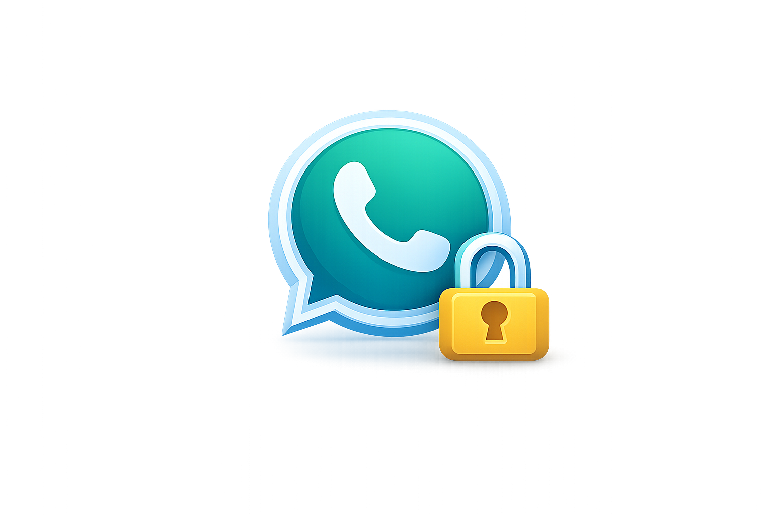 WhatsApp OTP authentication with chat bubble and security lock