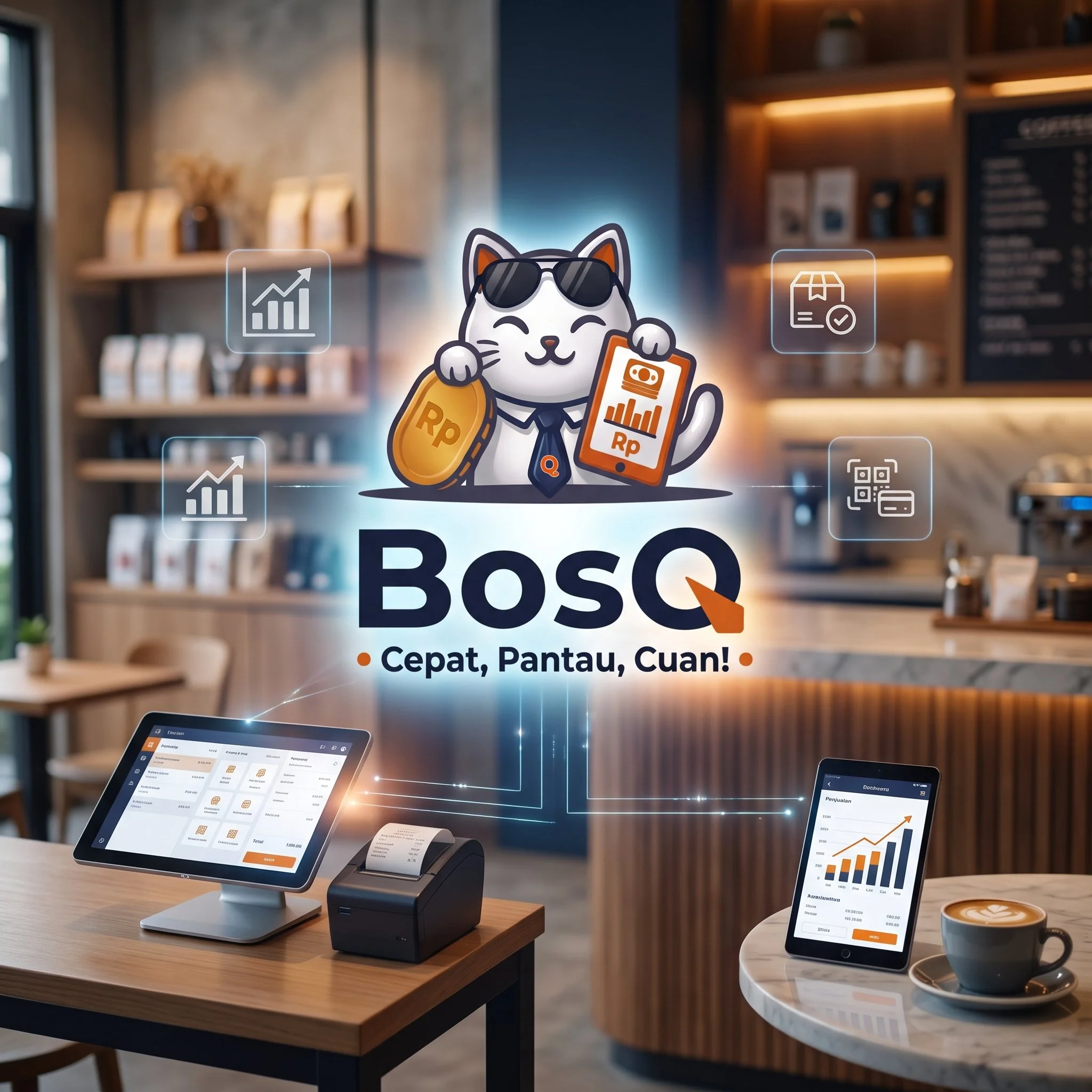 Aplikasi Kasir POS dan ERP BosQ untuk Manajemen Penjualan, Keuangan, dan Transaksi berbagai industri (UMKM, Retail, F&B, Layanan Profesional)